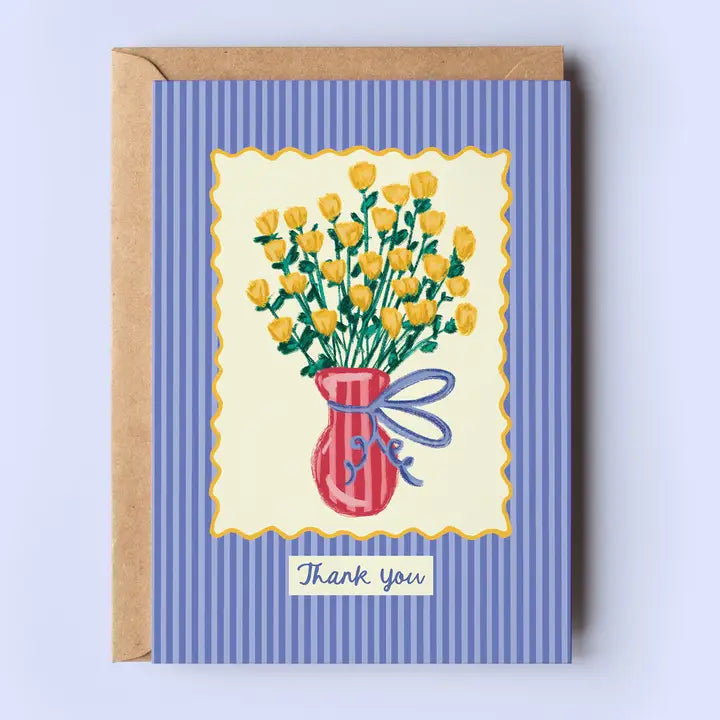 Thanks Flowery Greeting Card