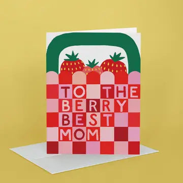 Strawberry Basket Best Mom Card