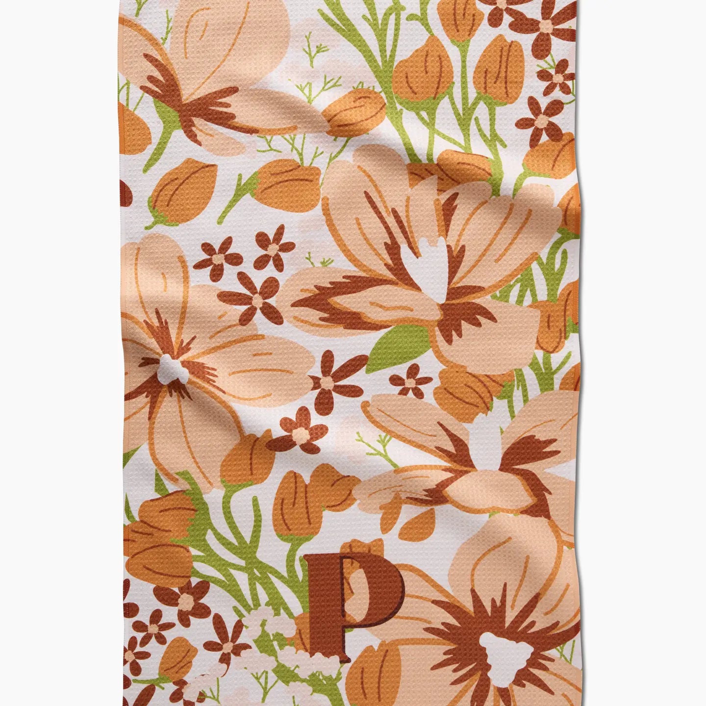 Monogram Floral Tea Towel P