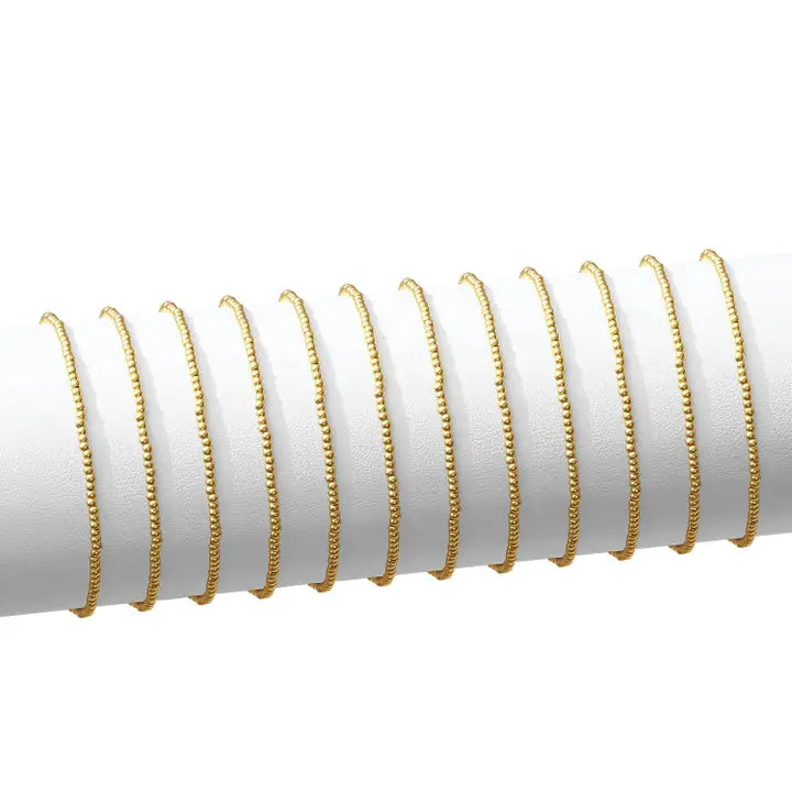 2mm Gold Stretch Bracelet