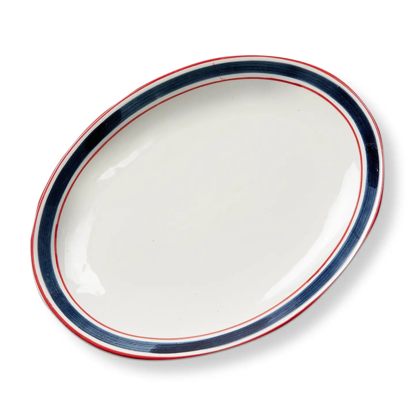 Coastal Stripe Oval Tray