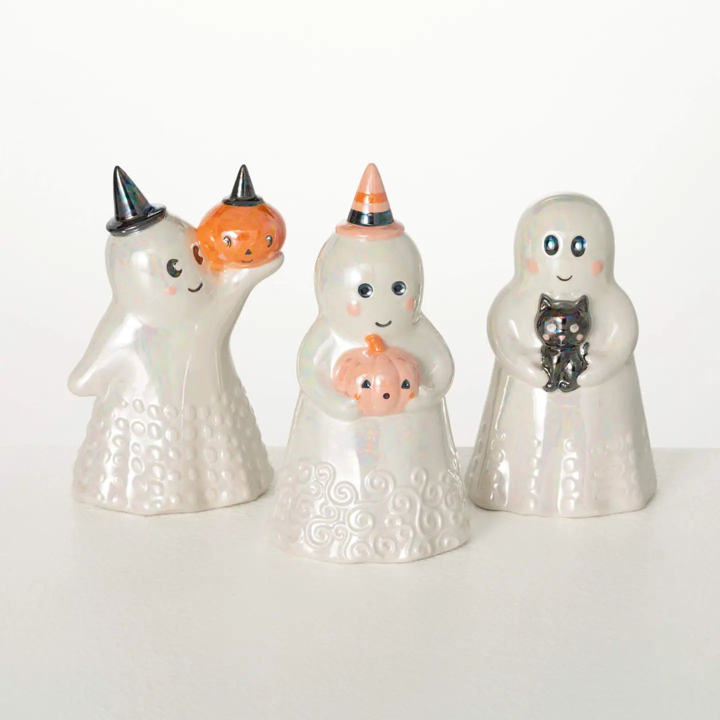 Pearlized Ghost Figurines
