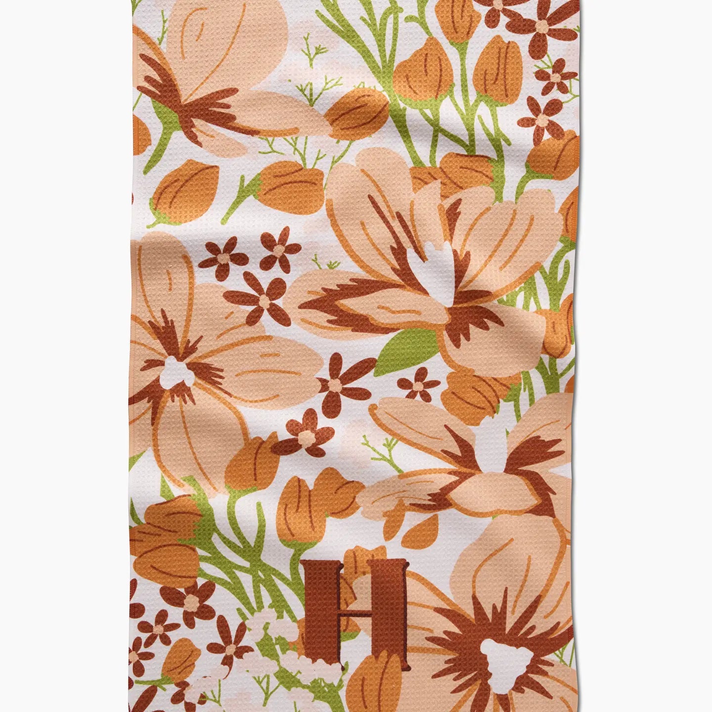 Monogram Floral Tea Towel H