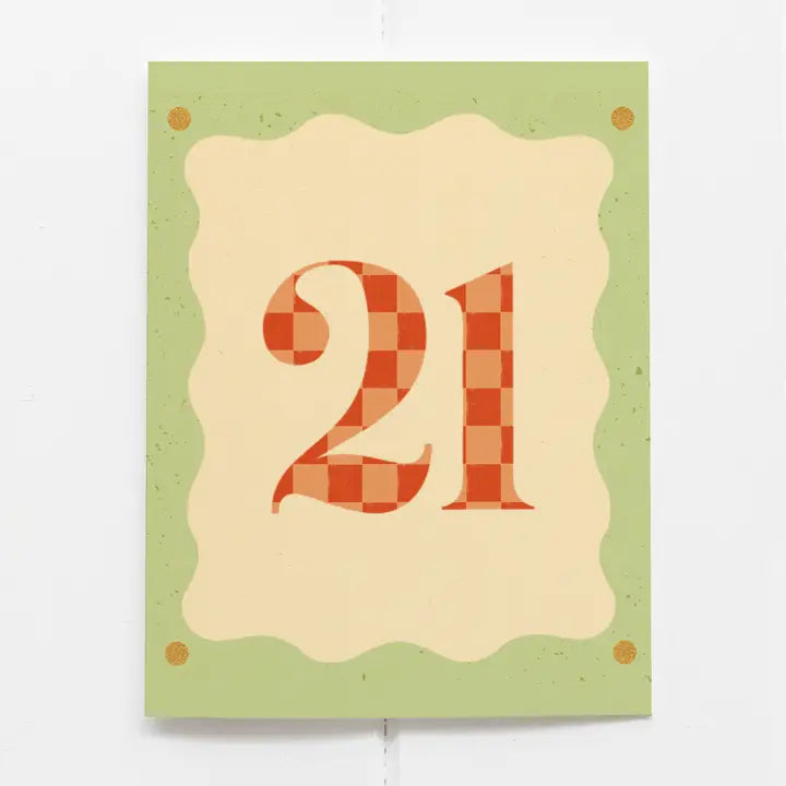 Happy Birthday 21 Card