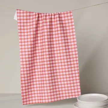 Cupid's Plaid Tea Towel