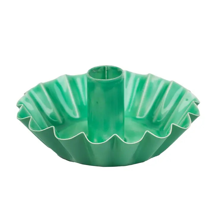 Scalloped Metal Candle Holder