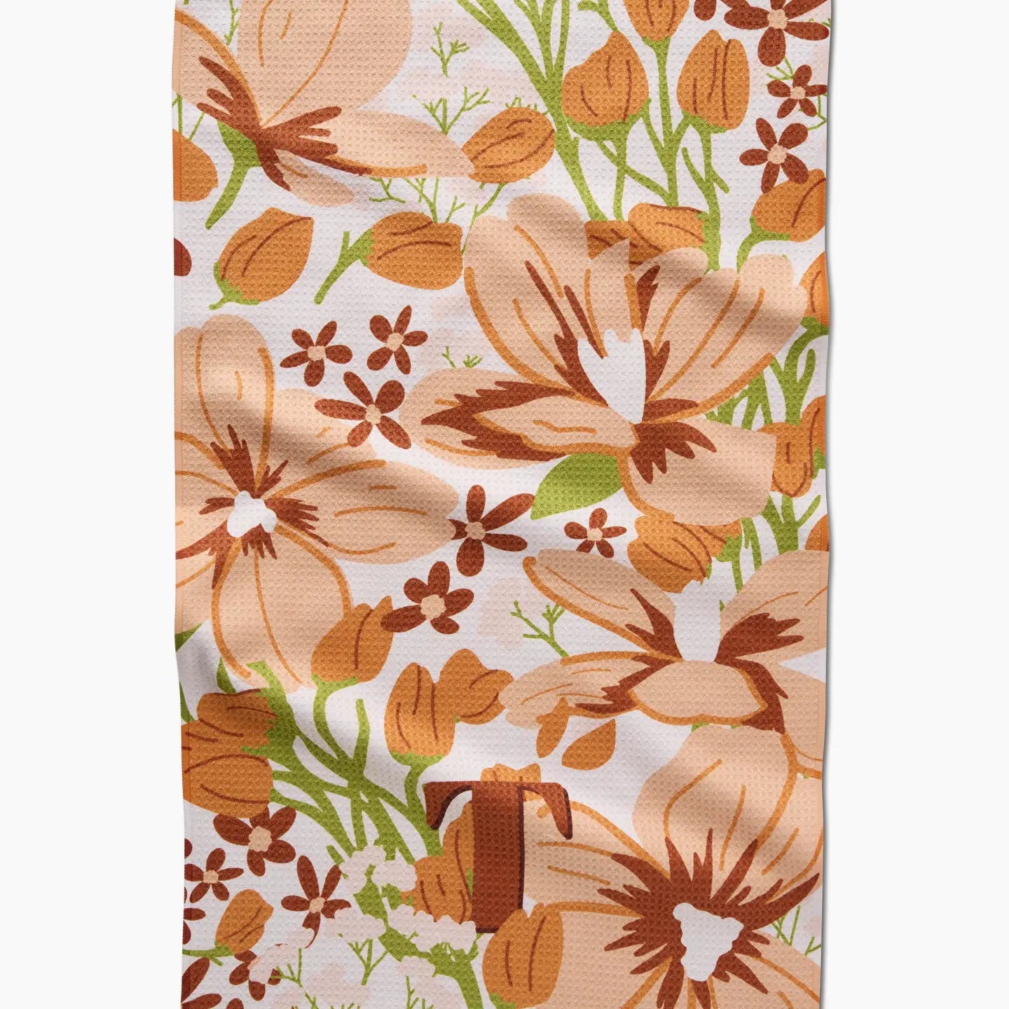 Monogram Floral Tea Towel T