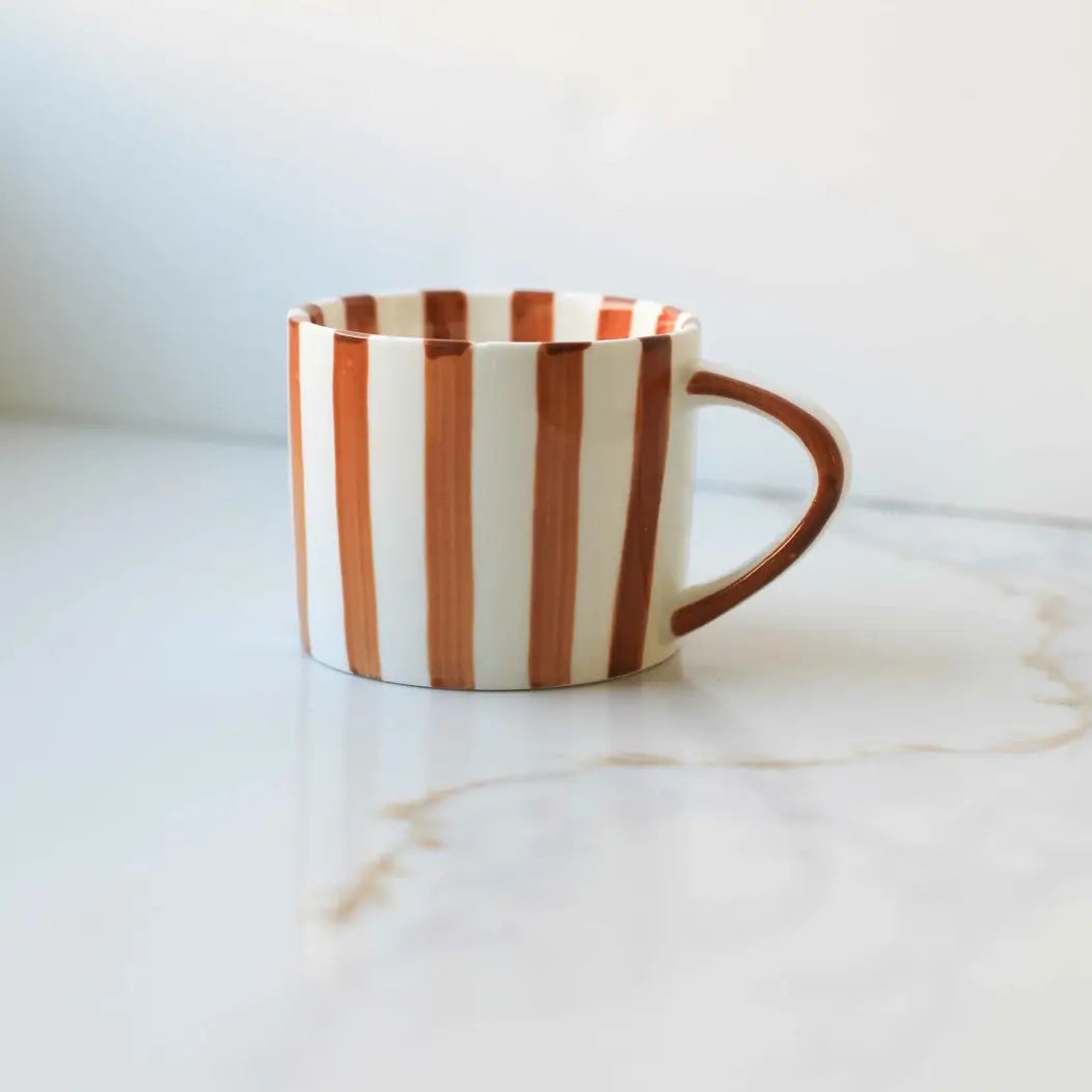 Brown Striped Mug