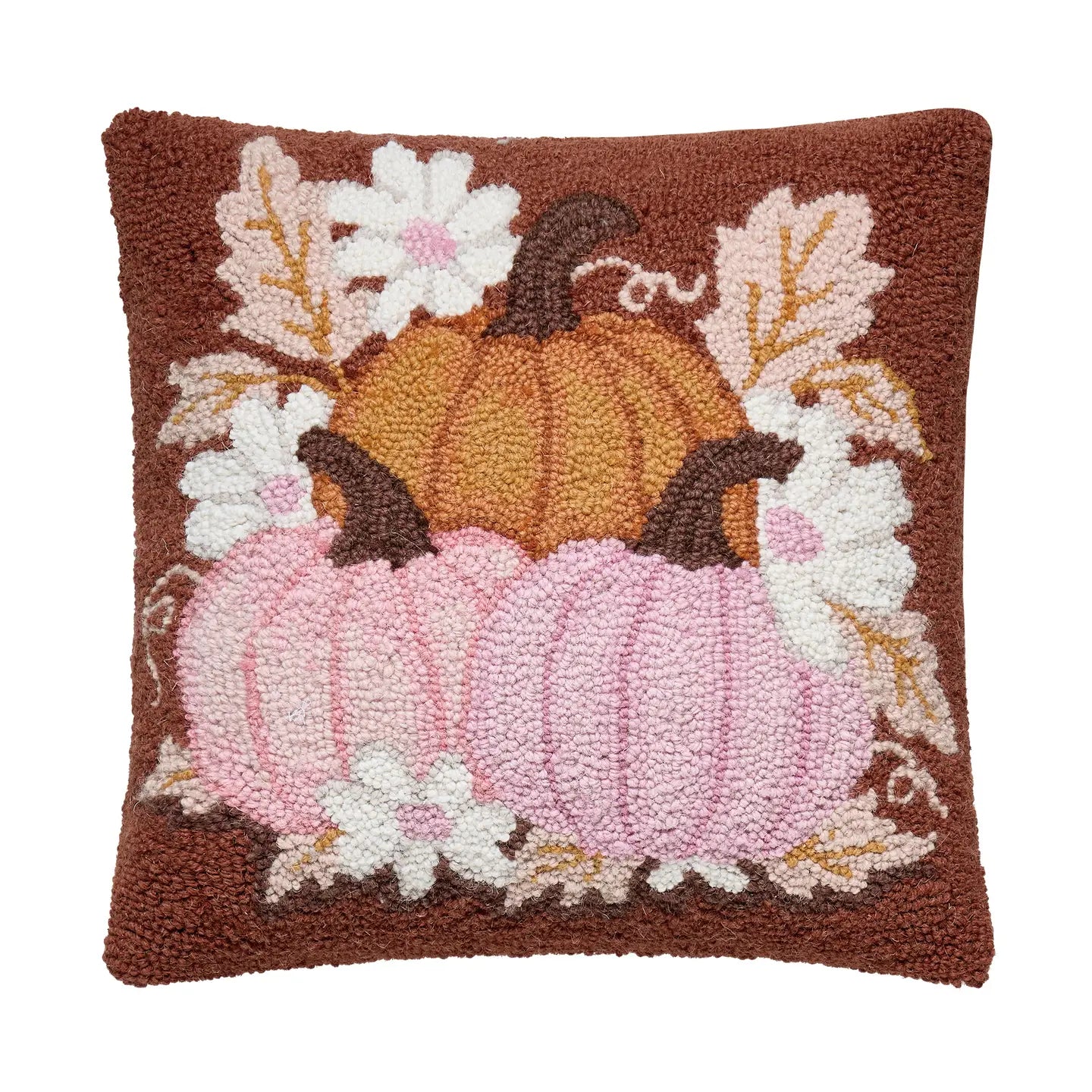 Daises and Pumpkin Trio Hook Pillow