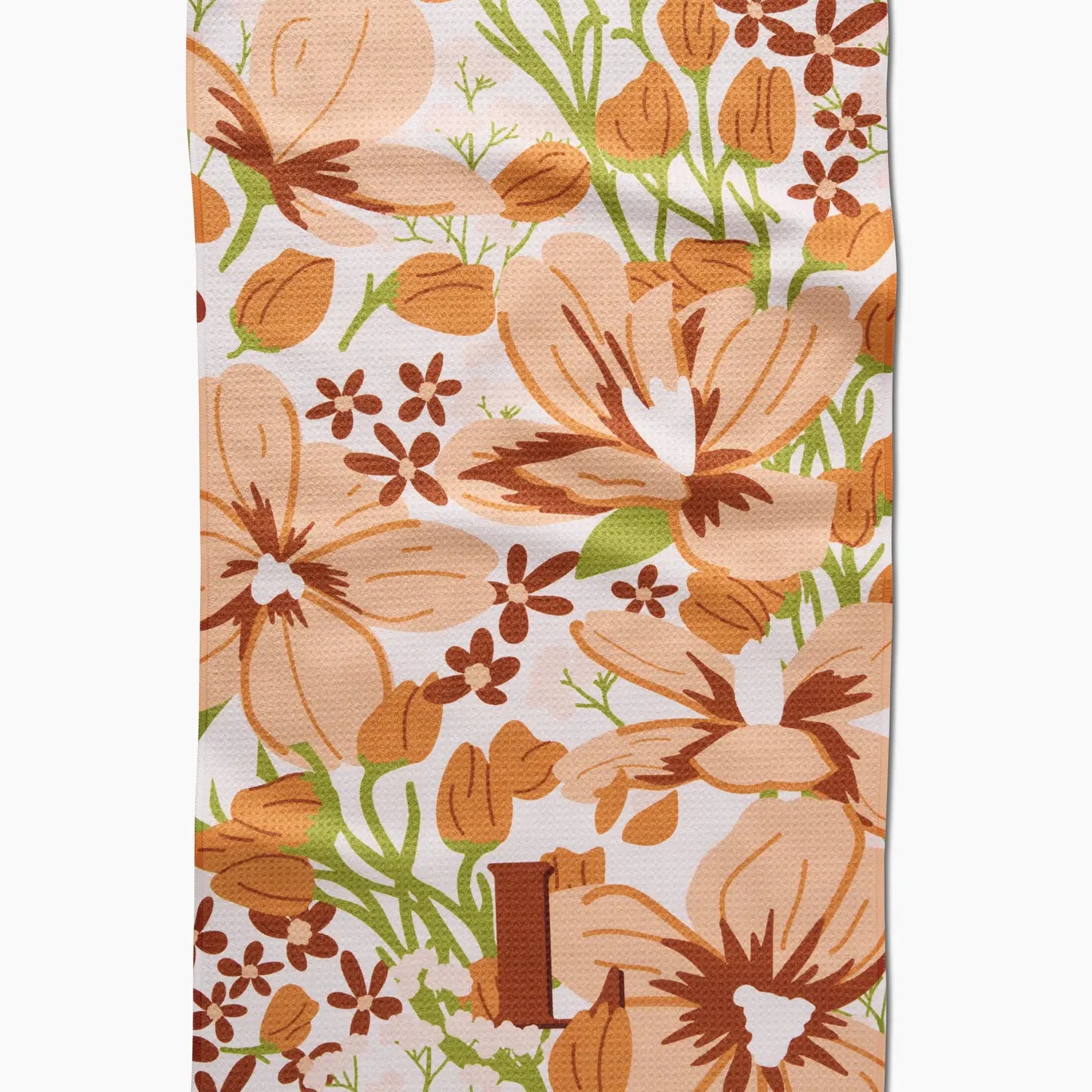Monogram Floral Tea Towel L