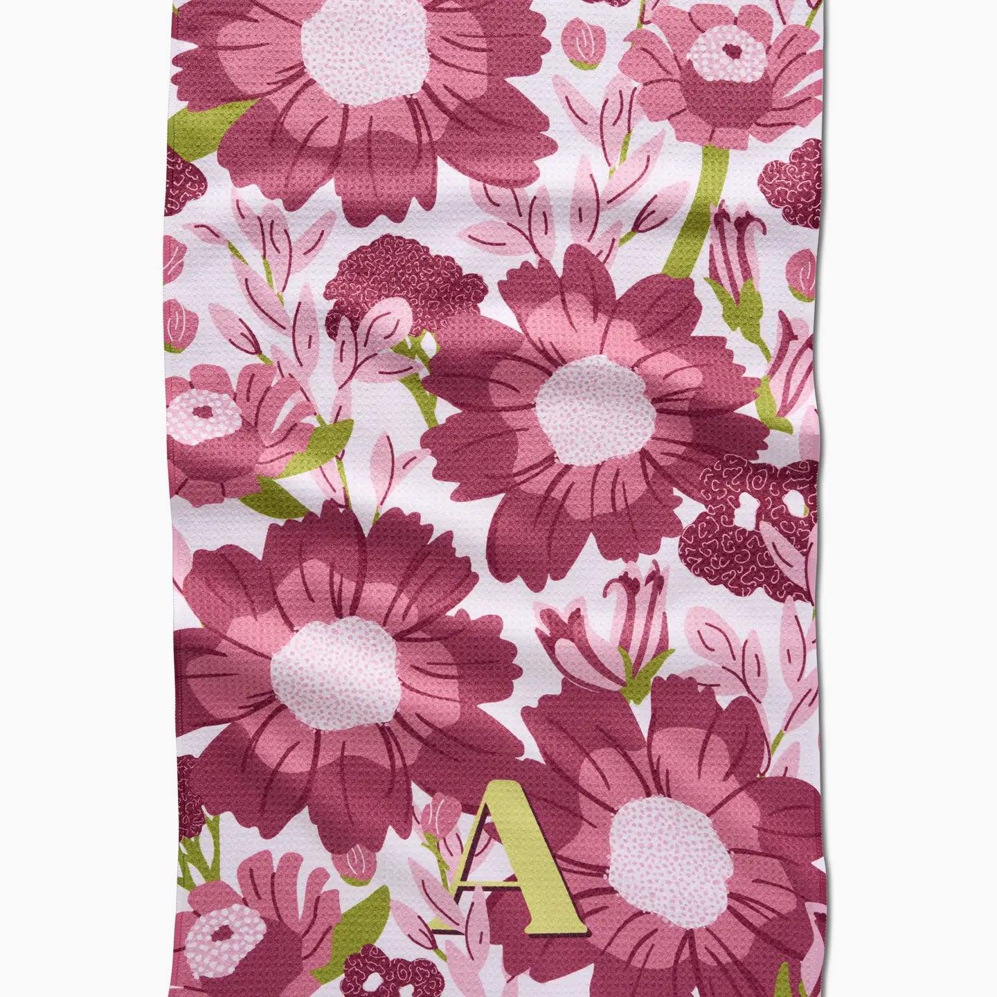 Monogram Floral Tea Towel A