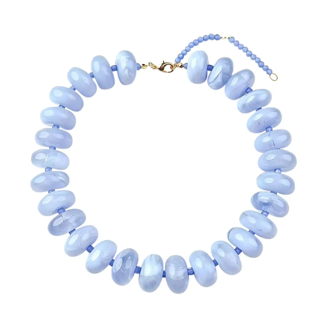 Light Blue Beaded Necklace
