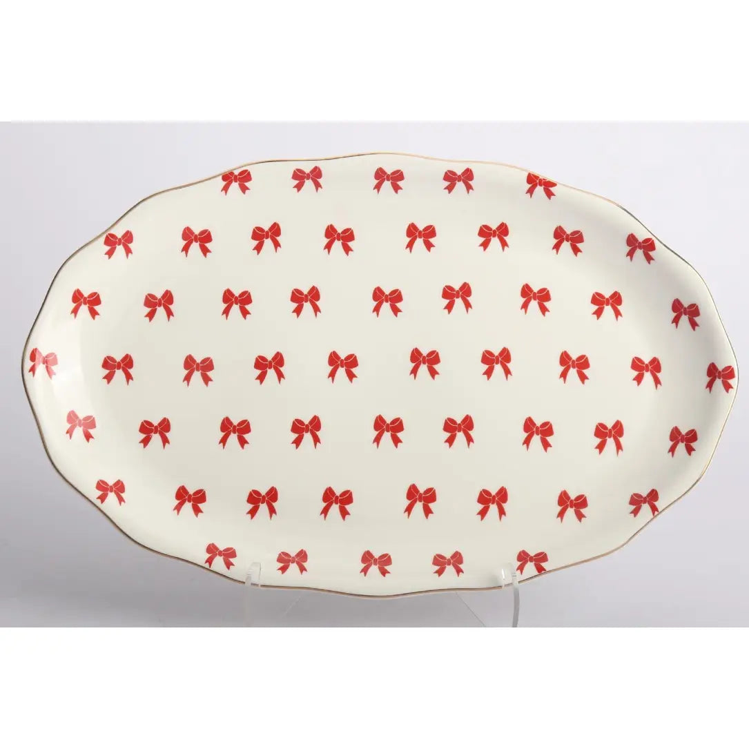 Jolly Red Bow Platter