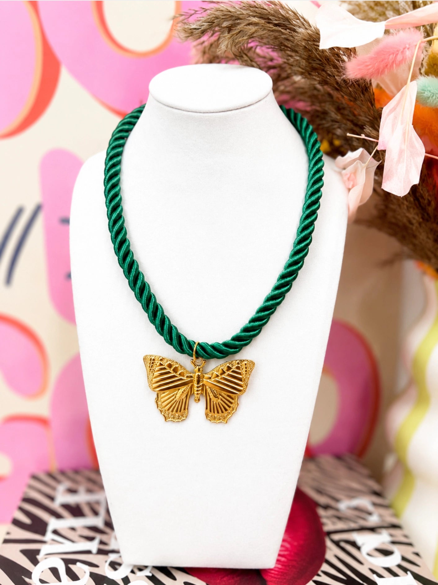 Emerald Butterfly Necklace