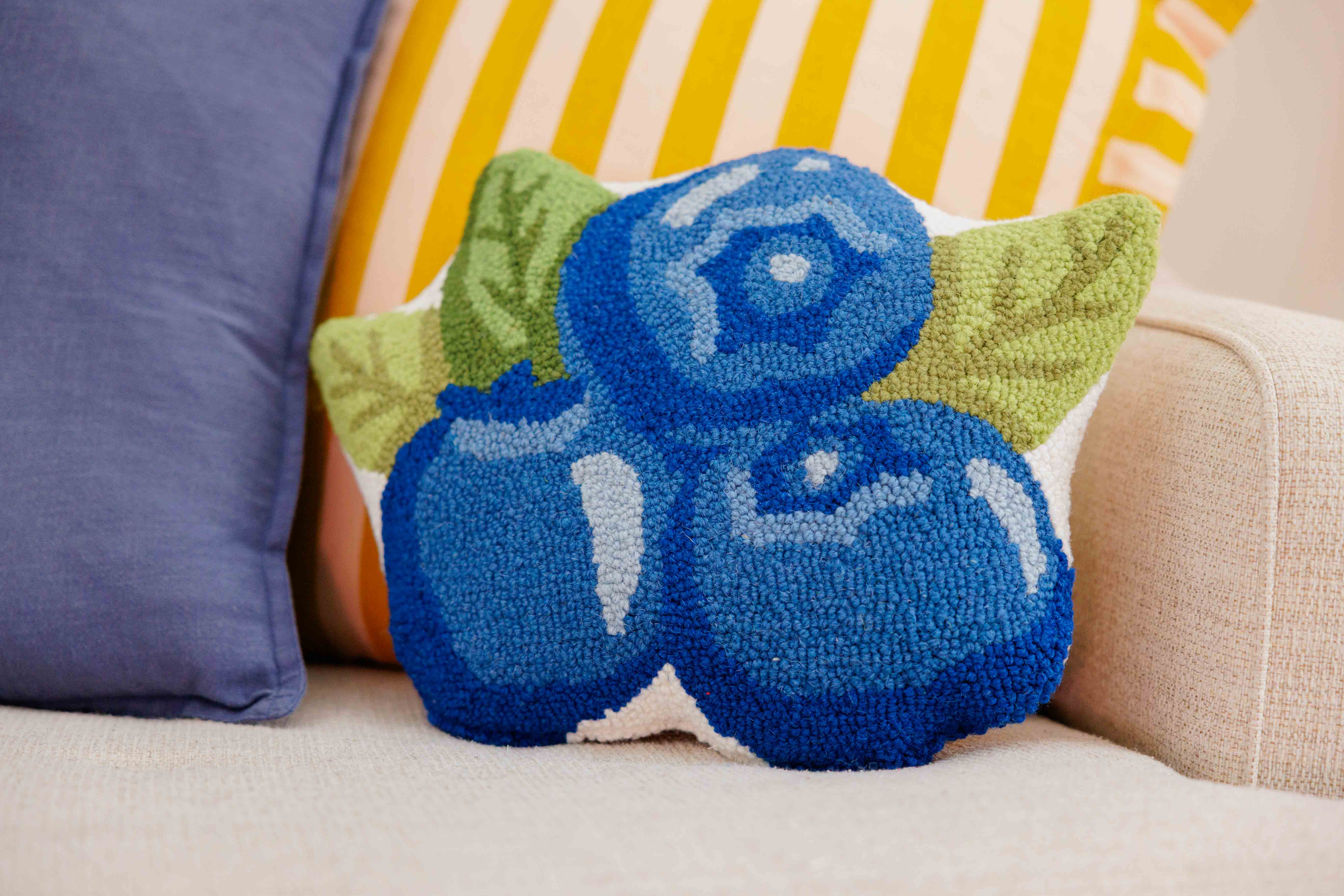 Shaped Blueberries Hook Pillow