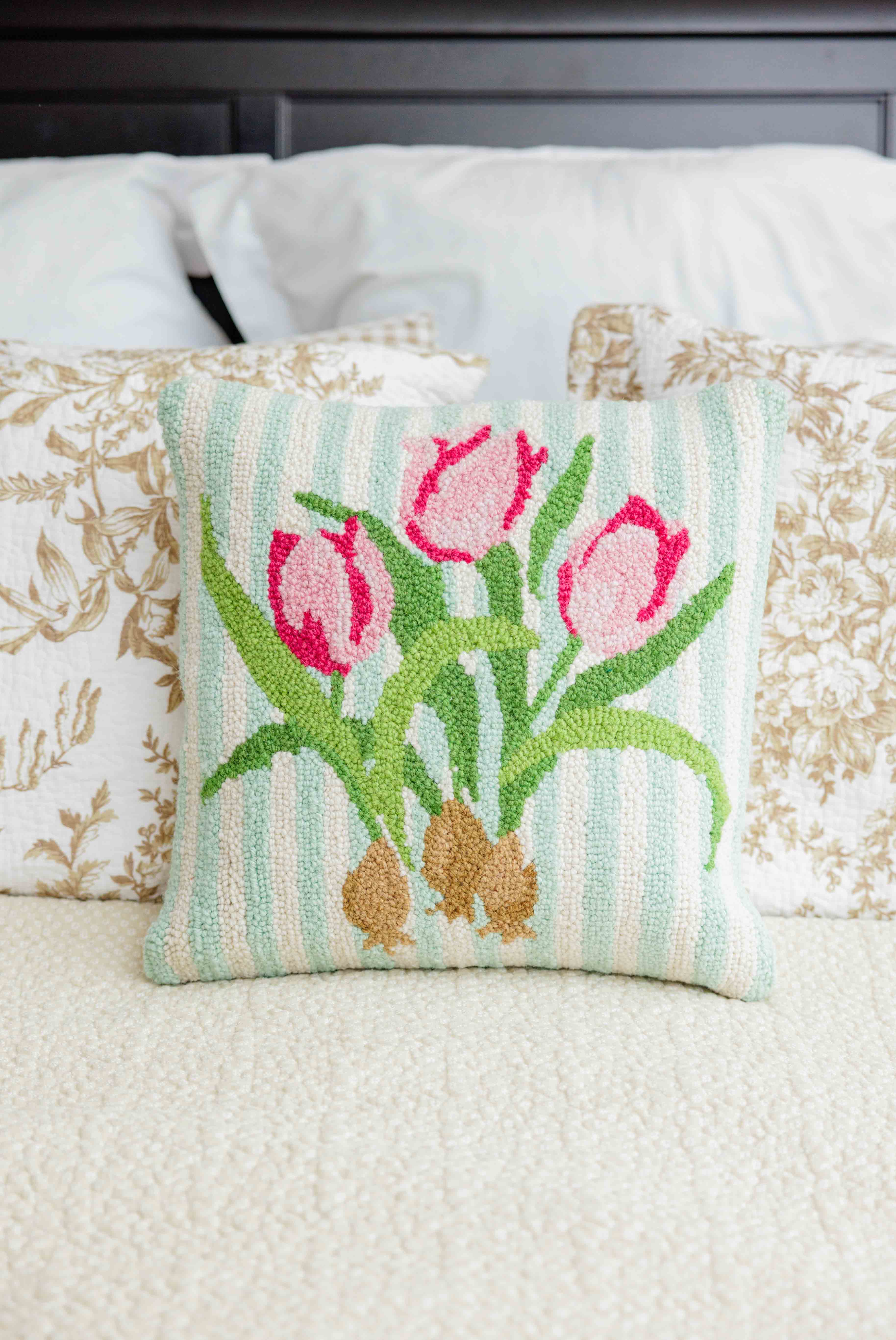 Pink Tulip Hook Pillow