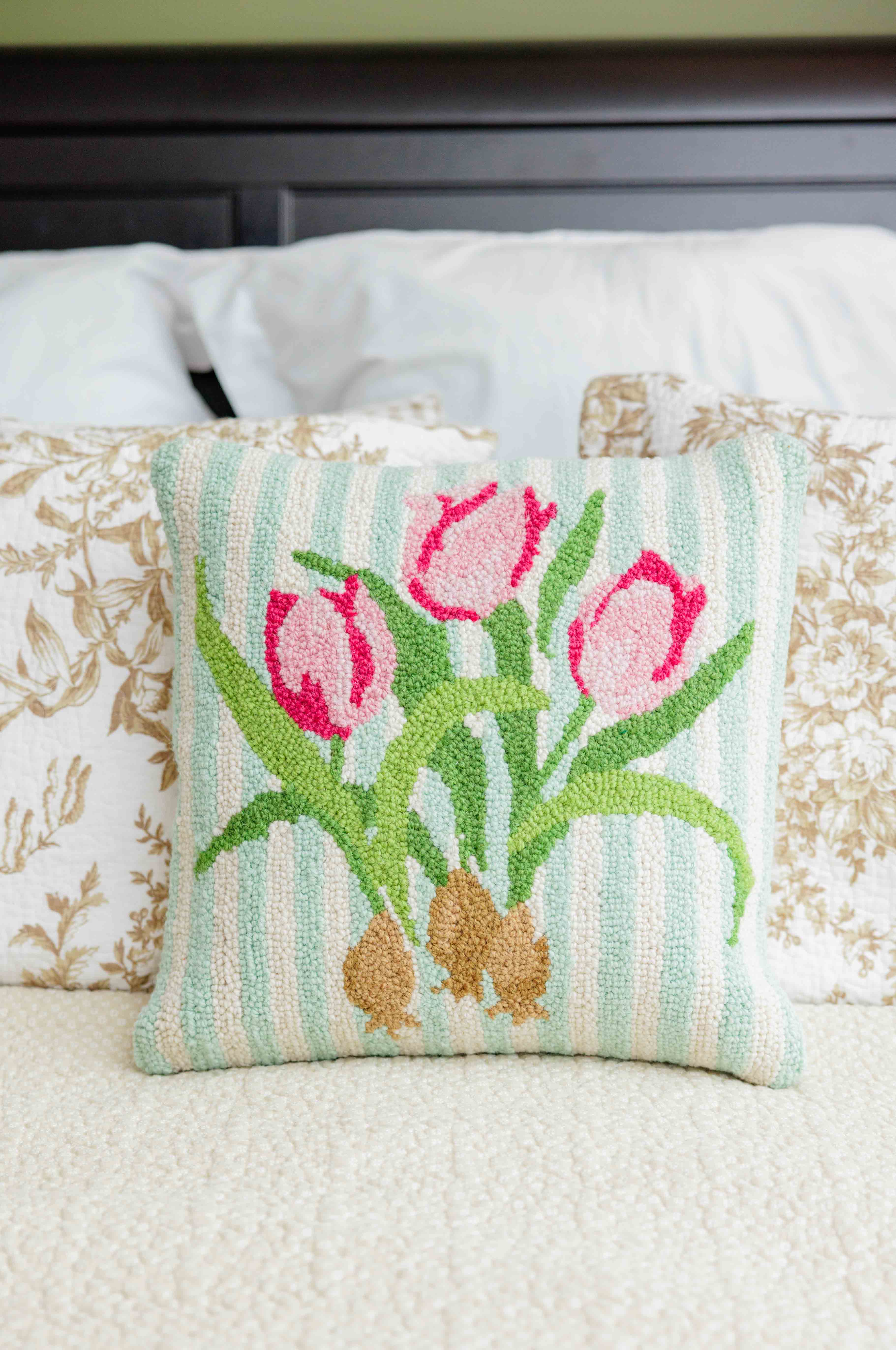 Pink Tulip Hook Pillow