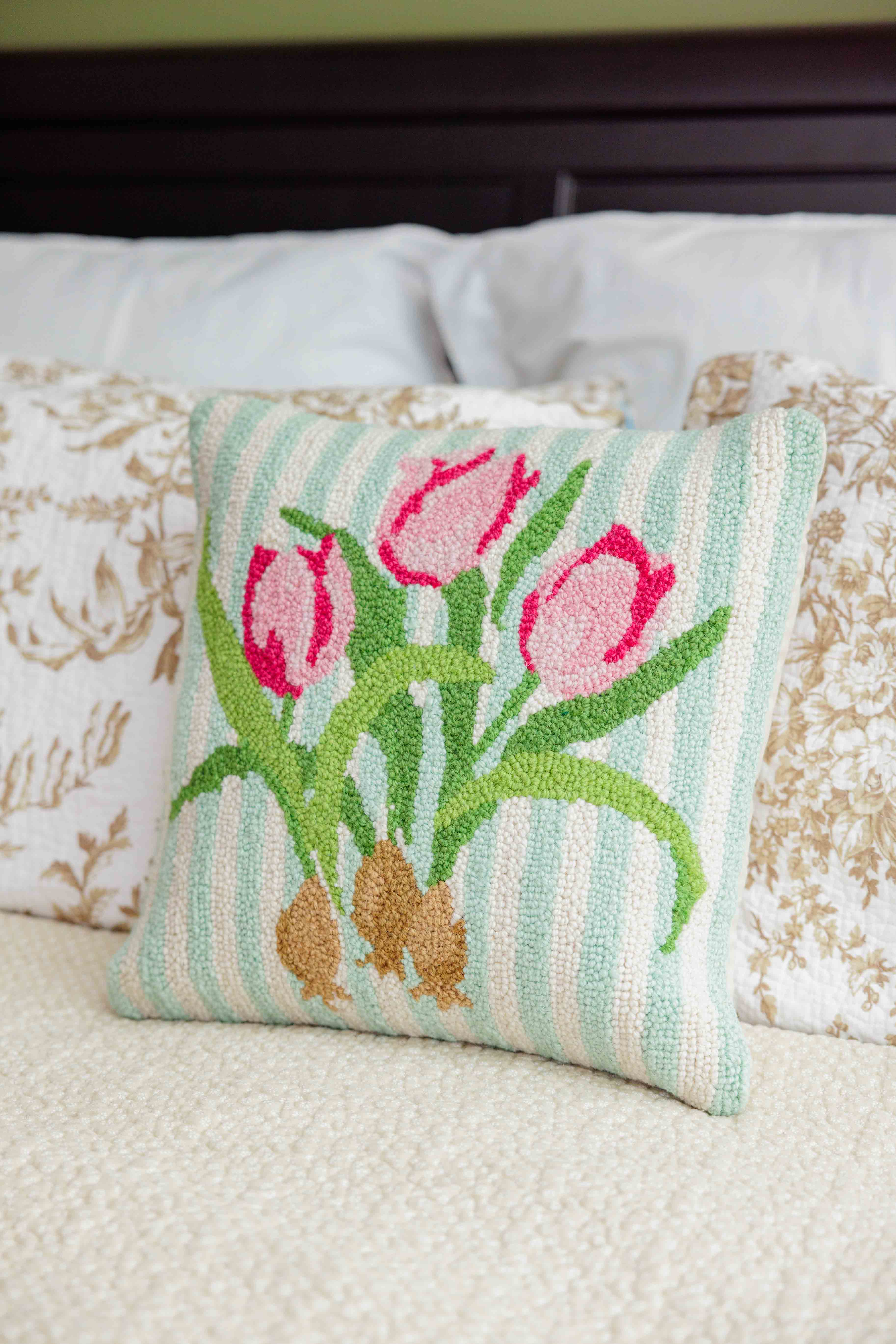 Pink Tulip Hook Pillow