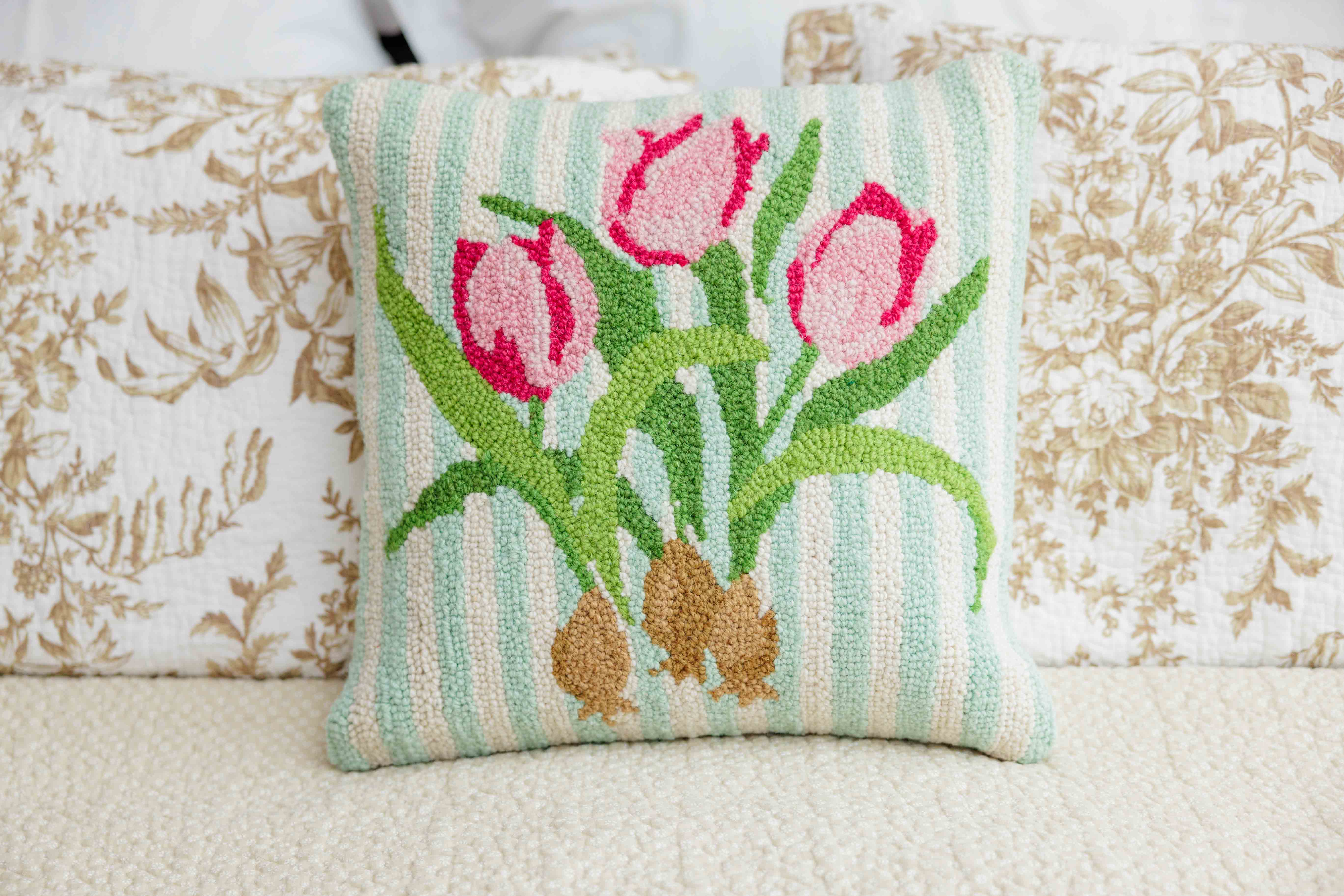 Pink Tulip Hook Pillow