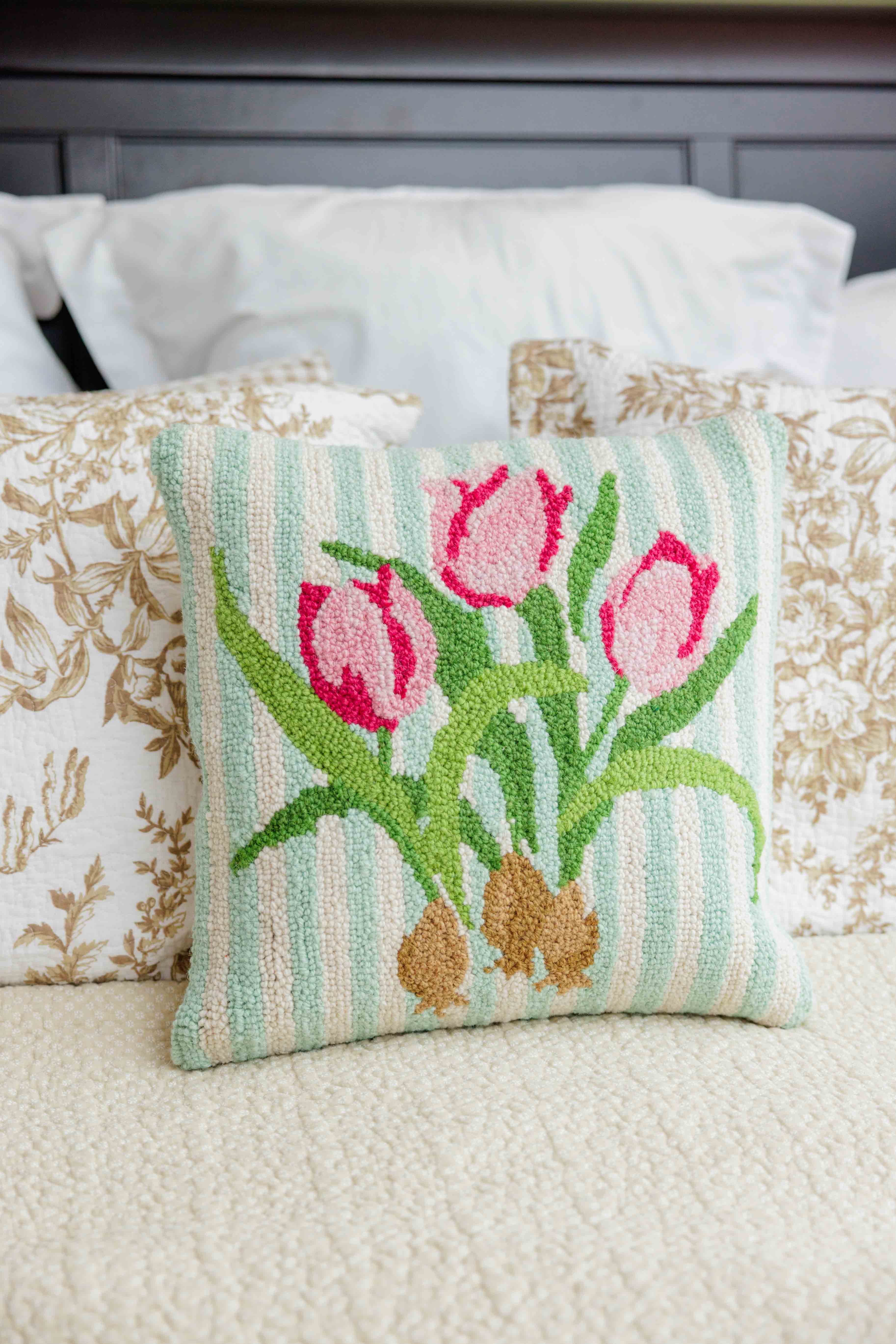 Pink Tulip Hook Pillow