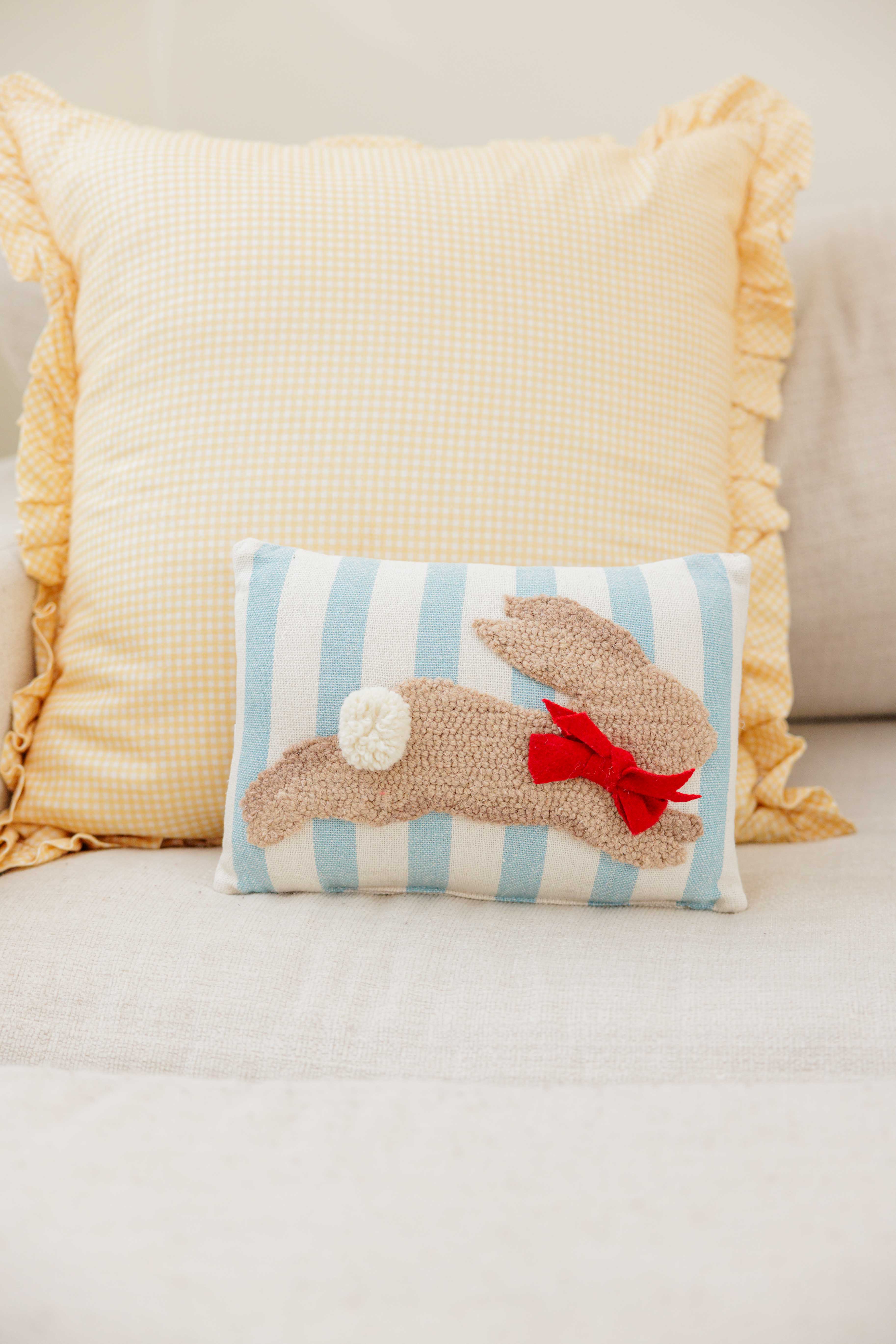 Stripe Bunny Hook Pillow
