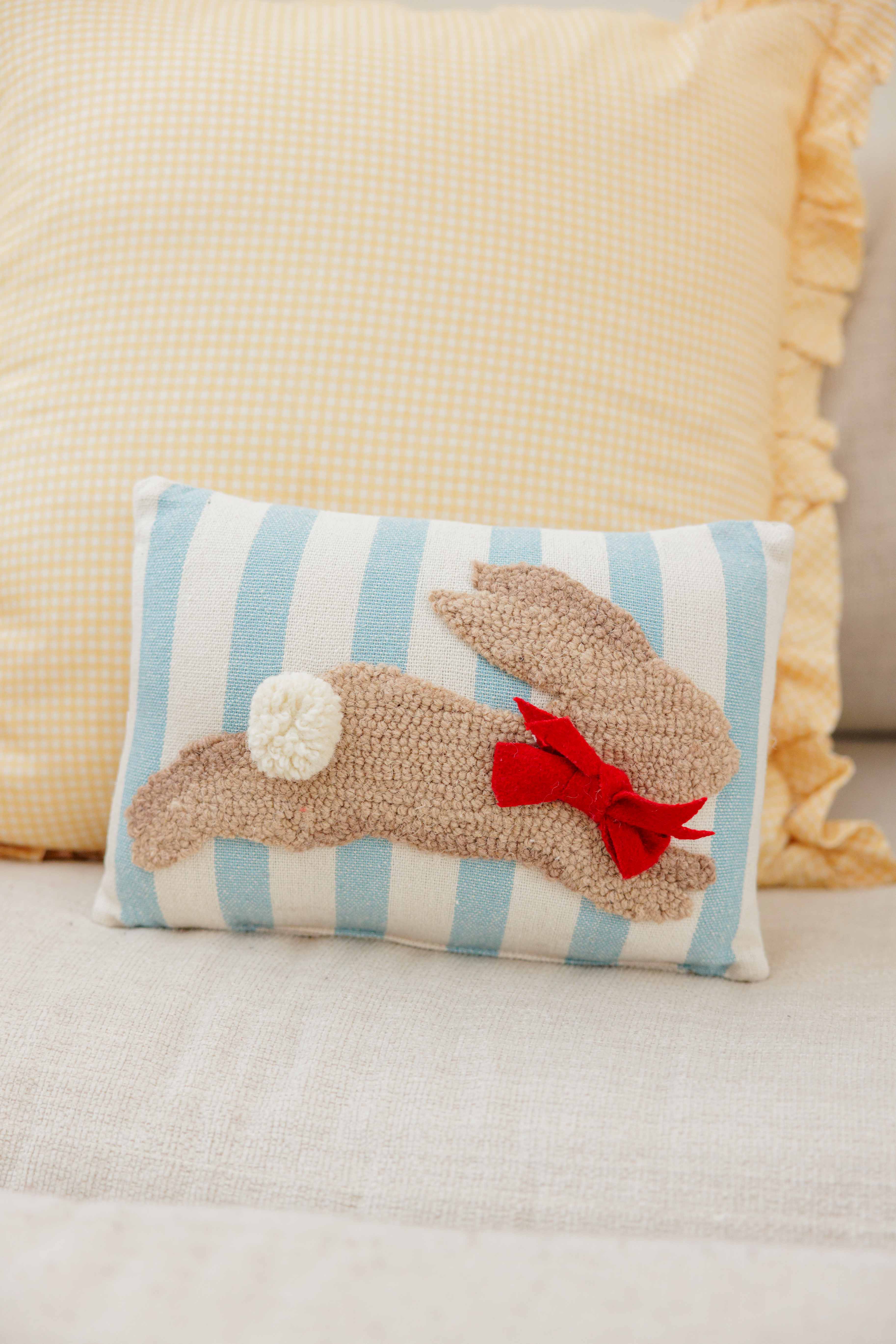 Stripe Bunny Hook Pillow
