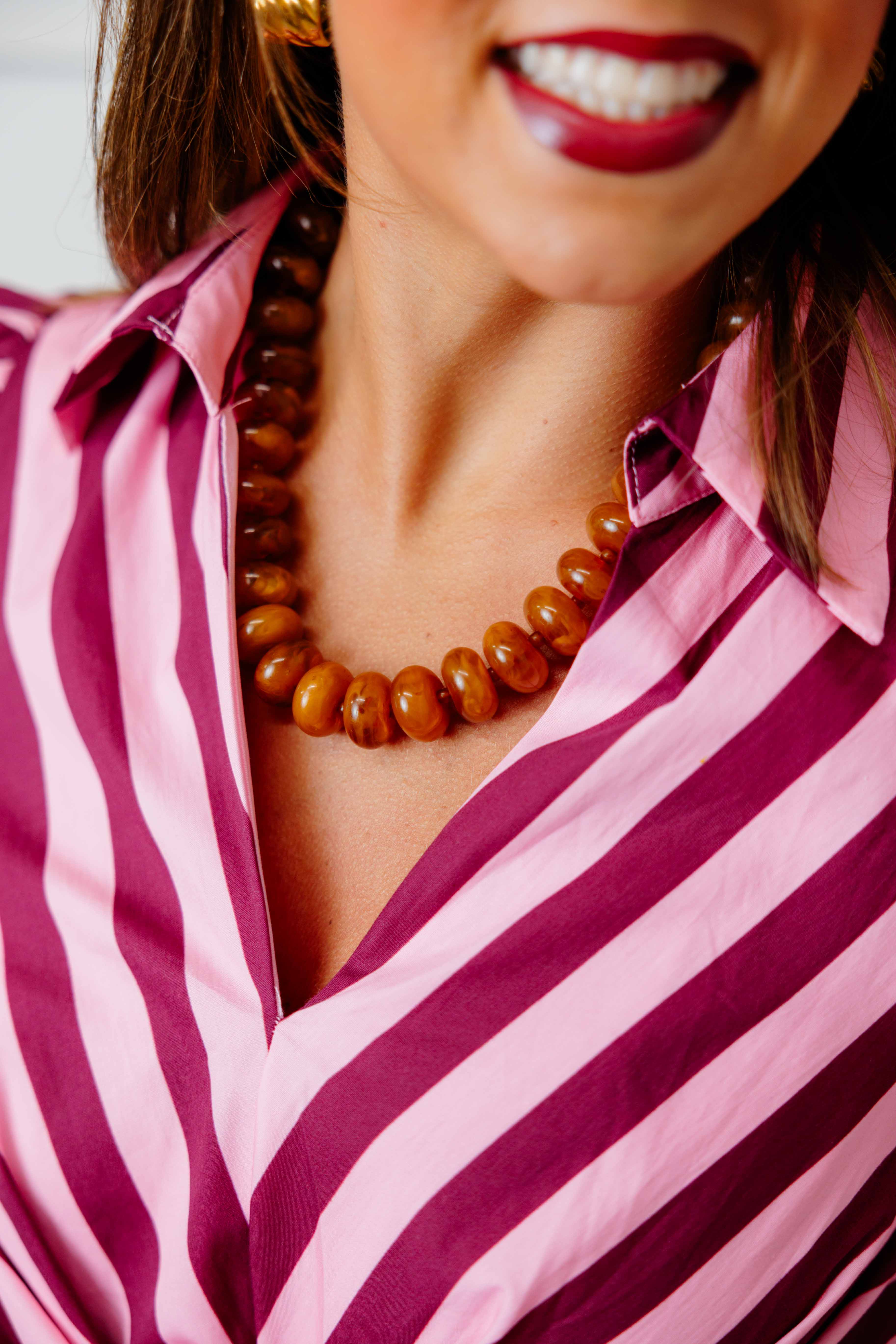 Rust Beaded Necklace