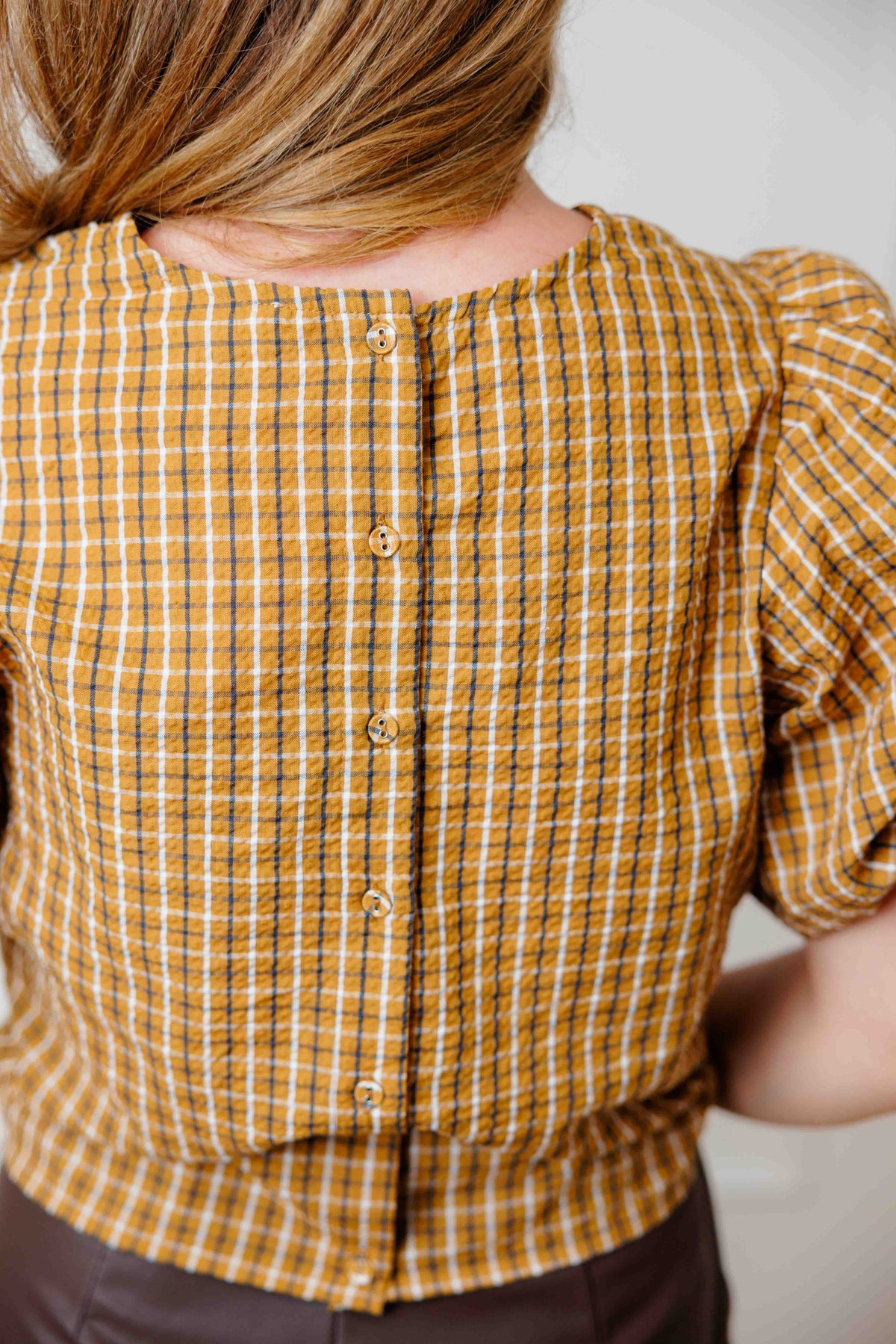 Amber Plaid Top