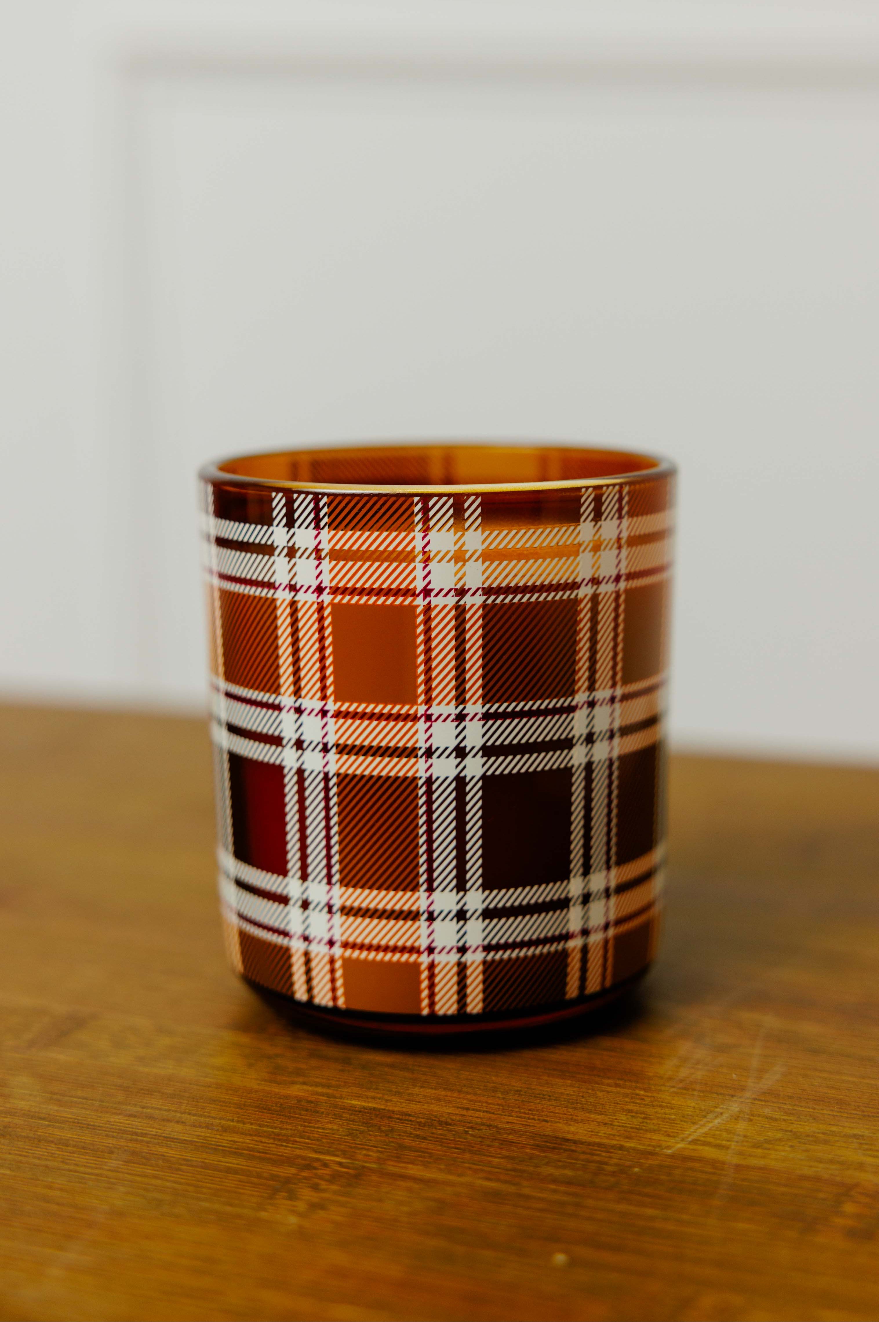 Pumpkin Spice Plaid Candle