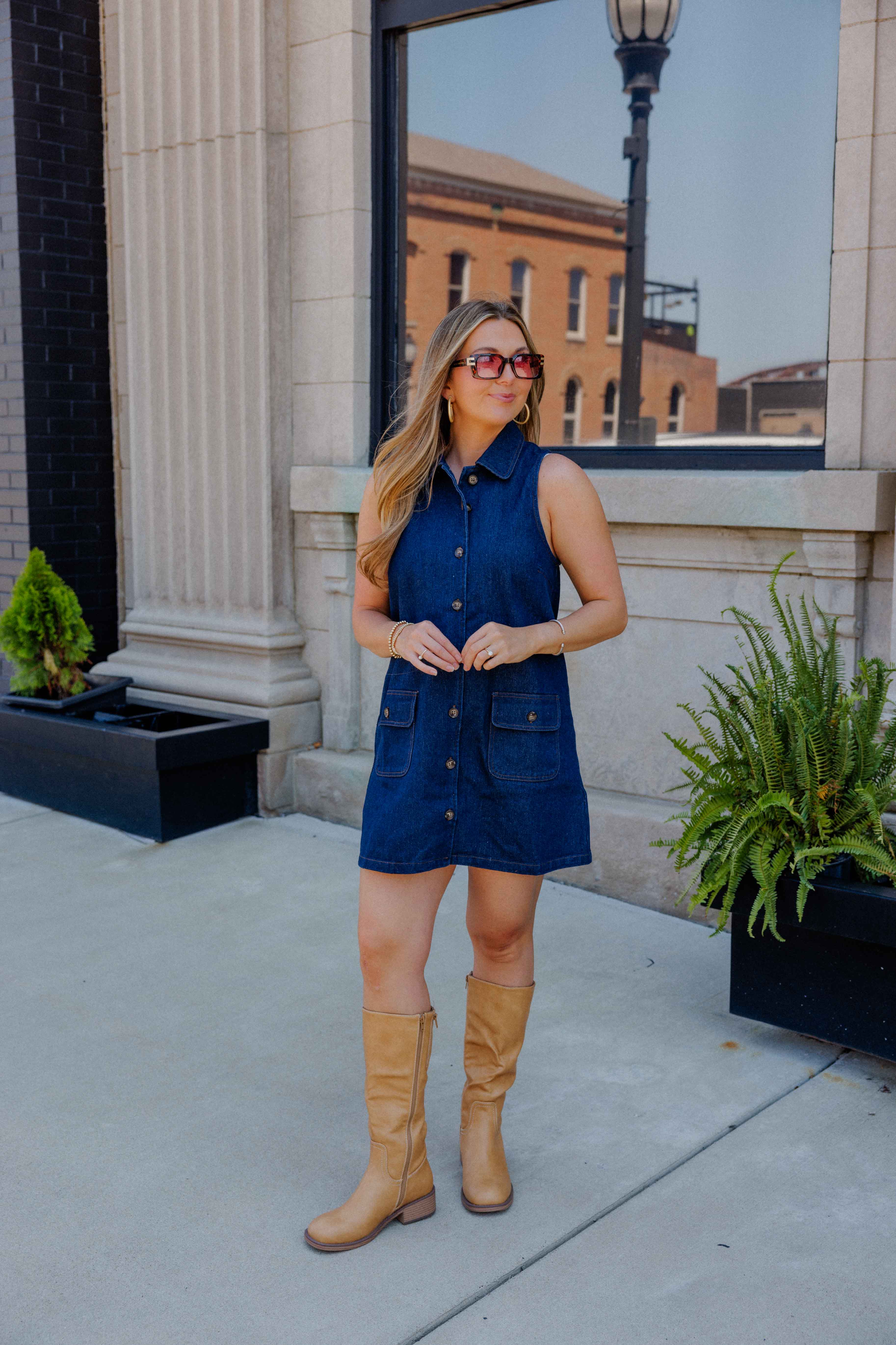Denim Collared Dress