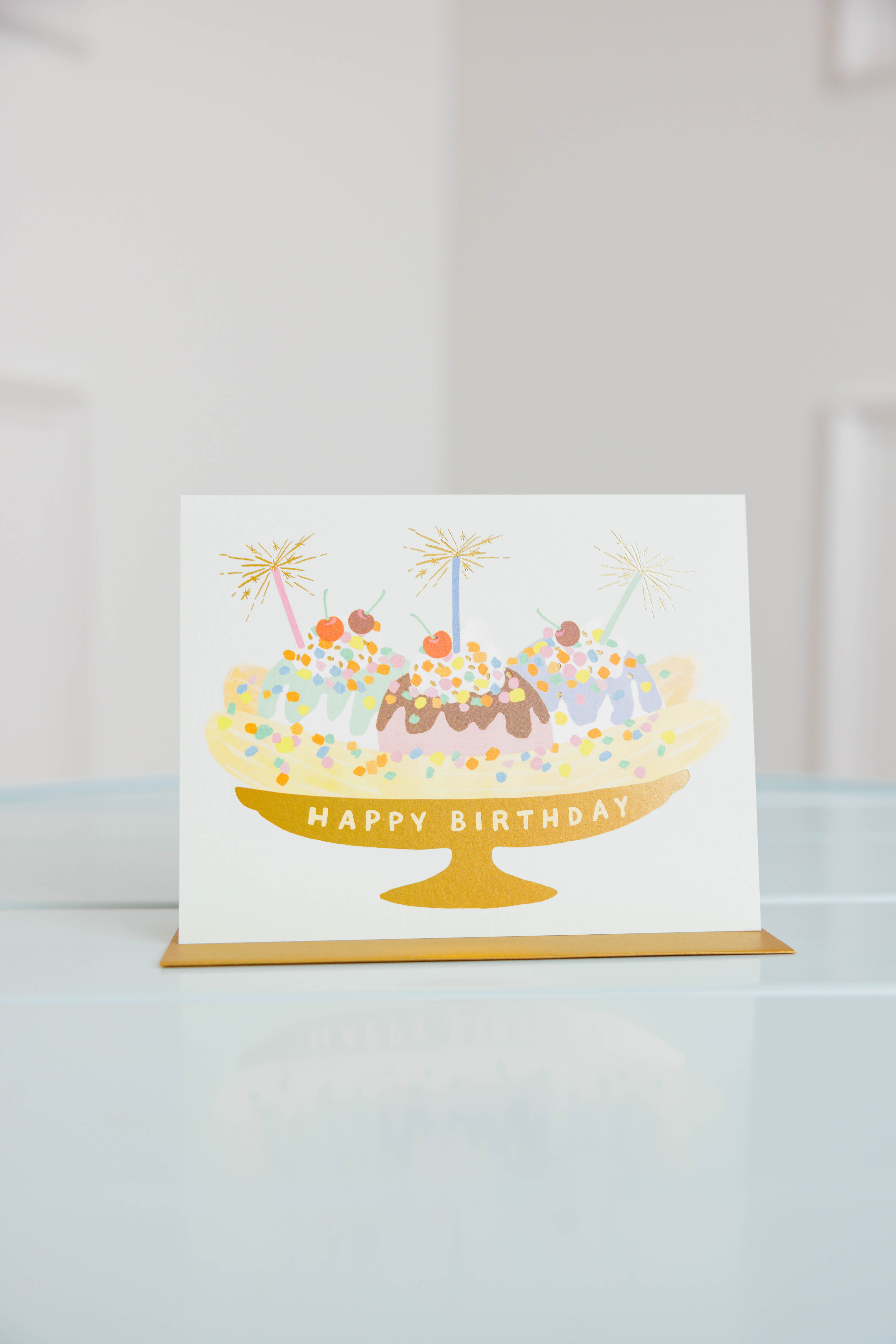 Banana Split Birthday Card
