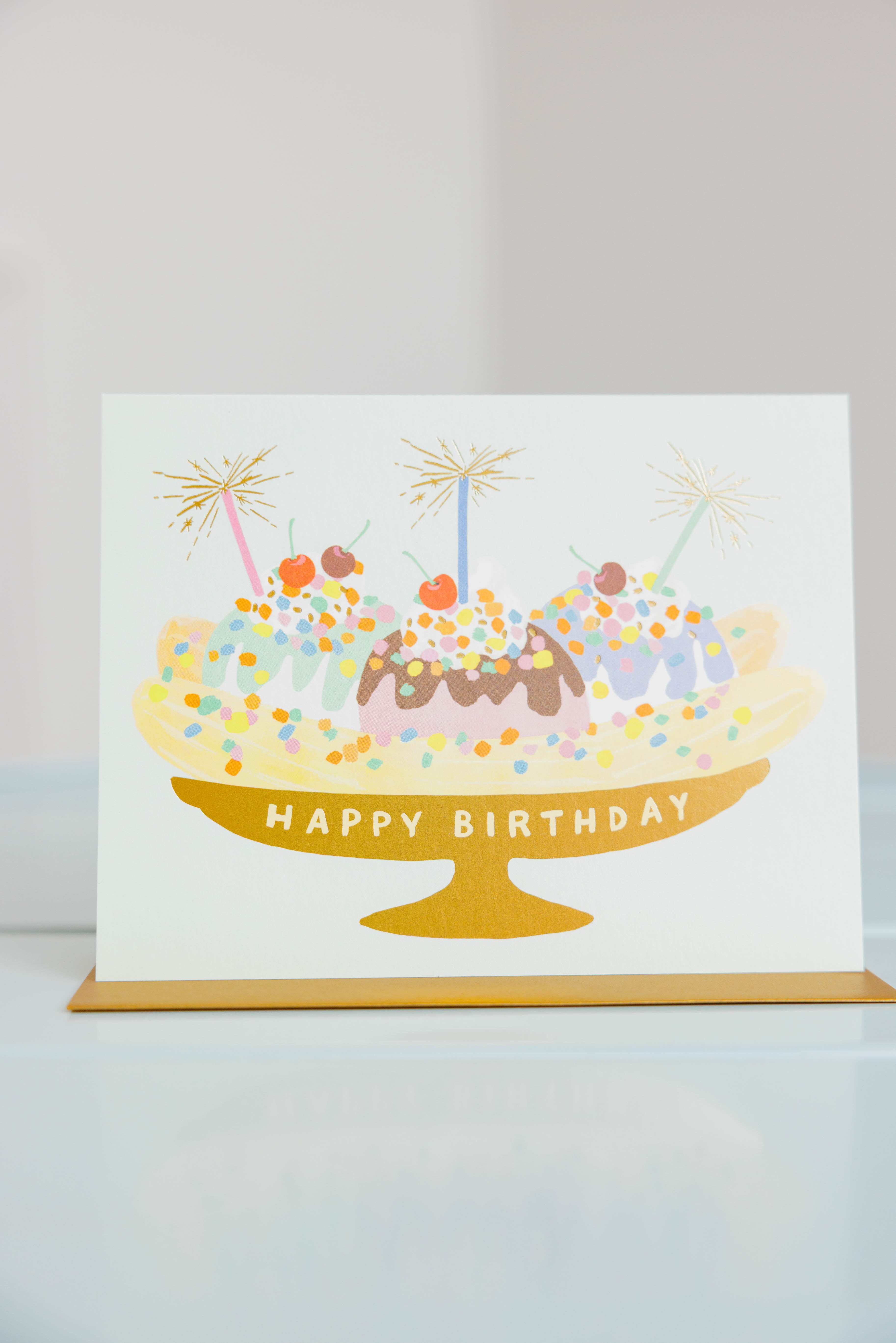 Banana Split Birthday Card