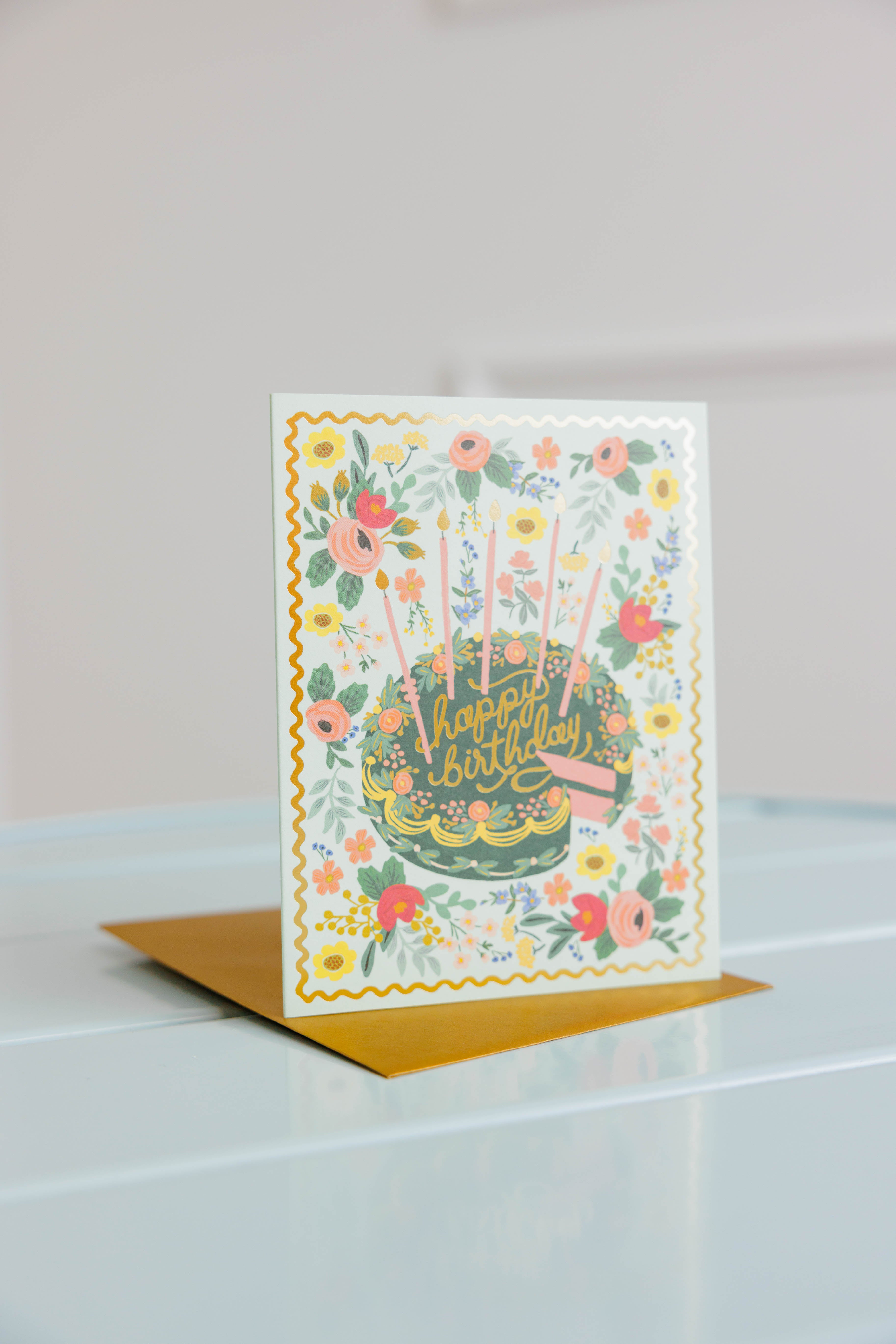 Floral Cake Birthday Card