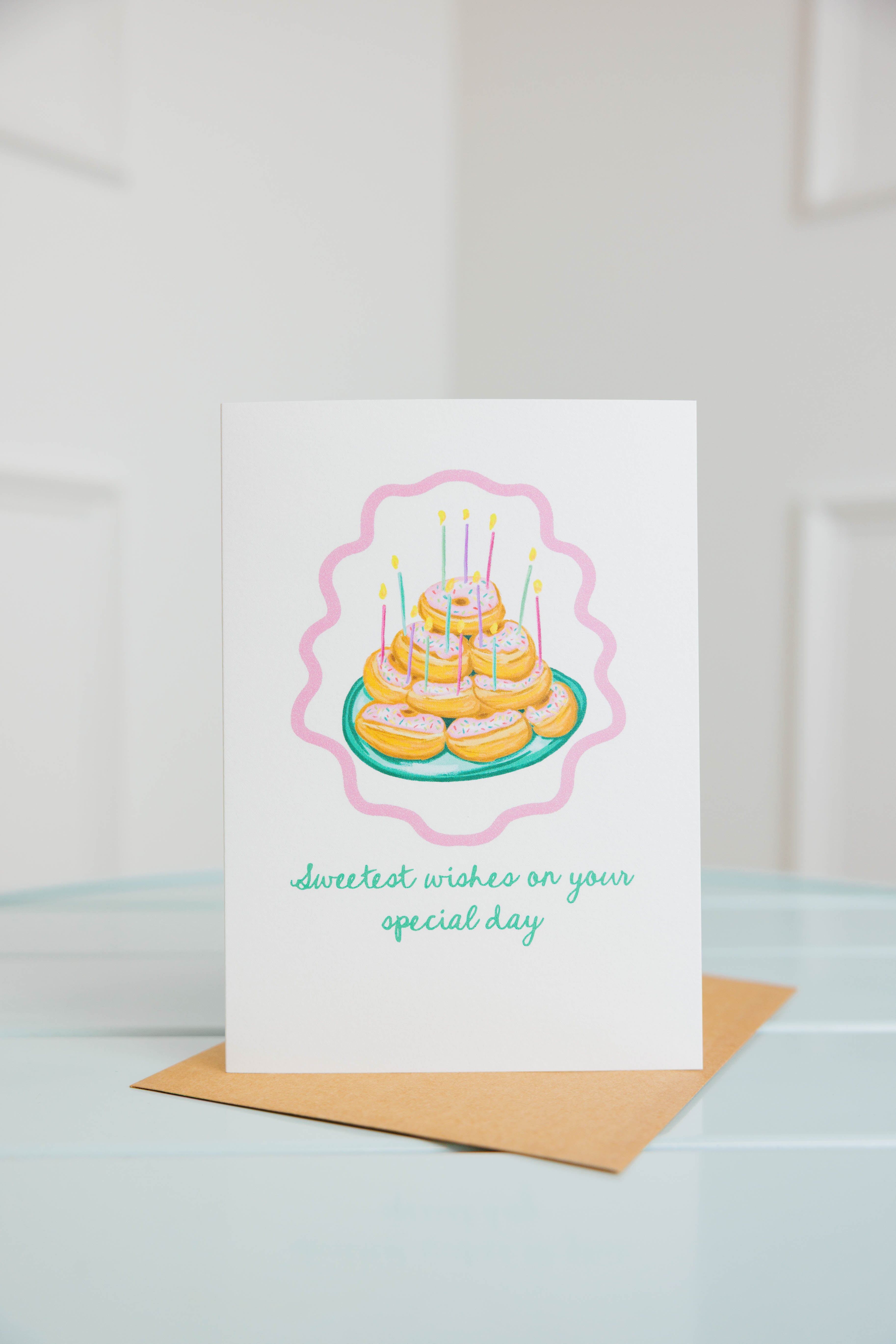 Sweetest Wishes Donuts Birthday Card