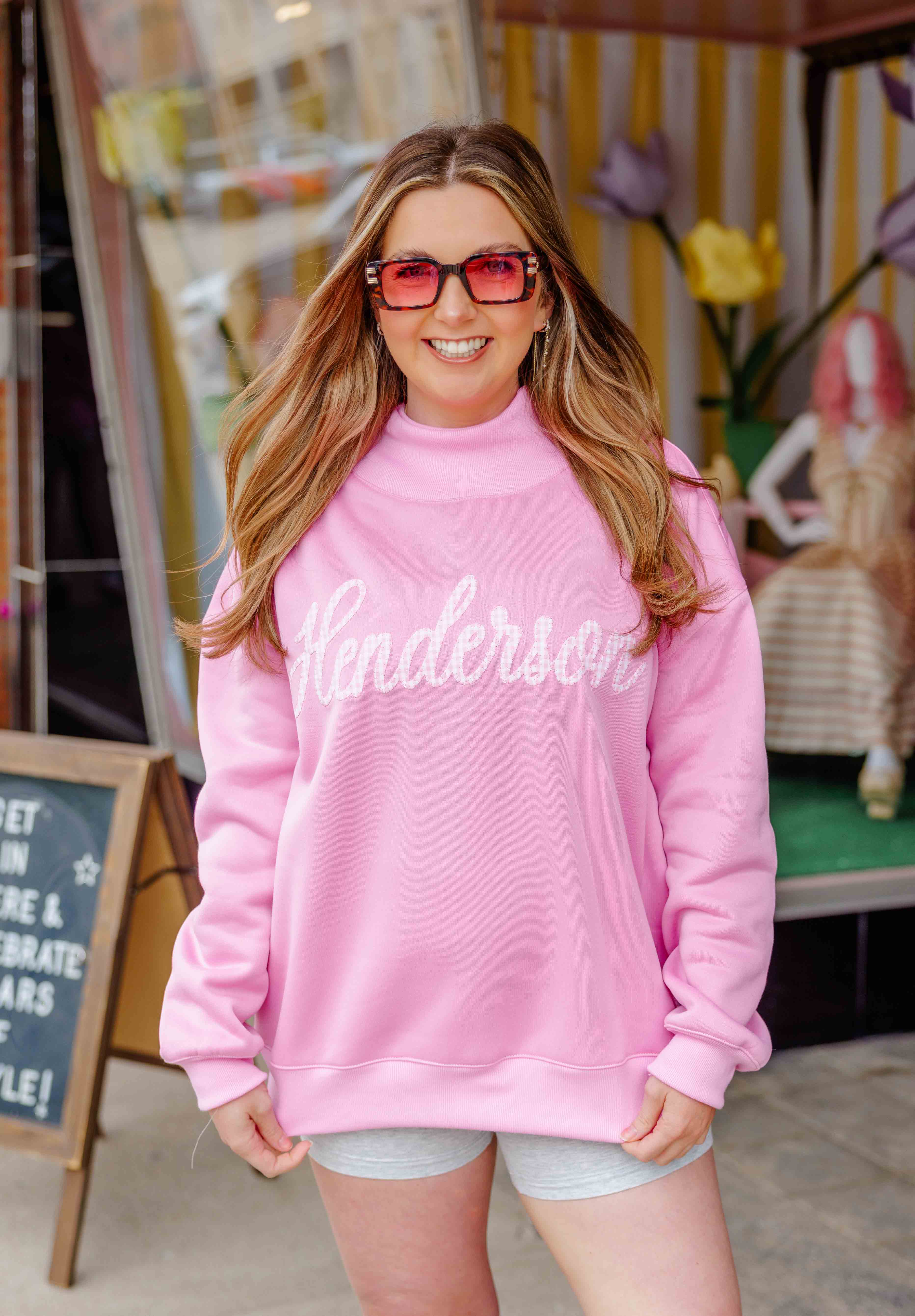 Pink Henderson Mockneck
