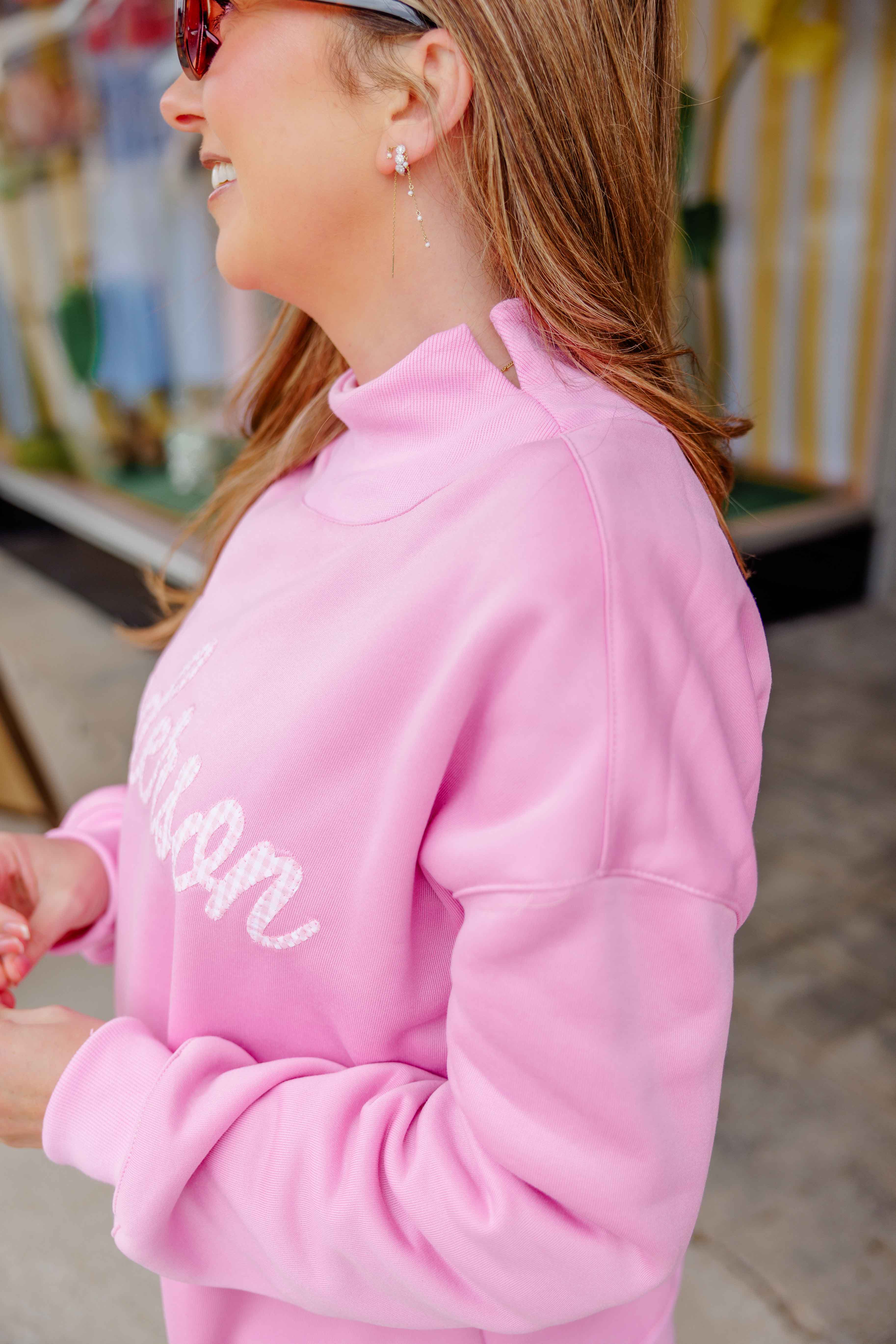 Pink Henderson Mockneck