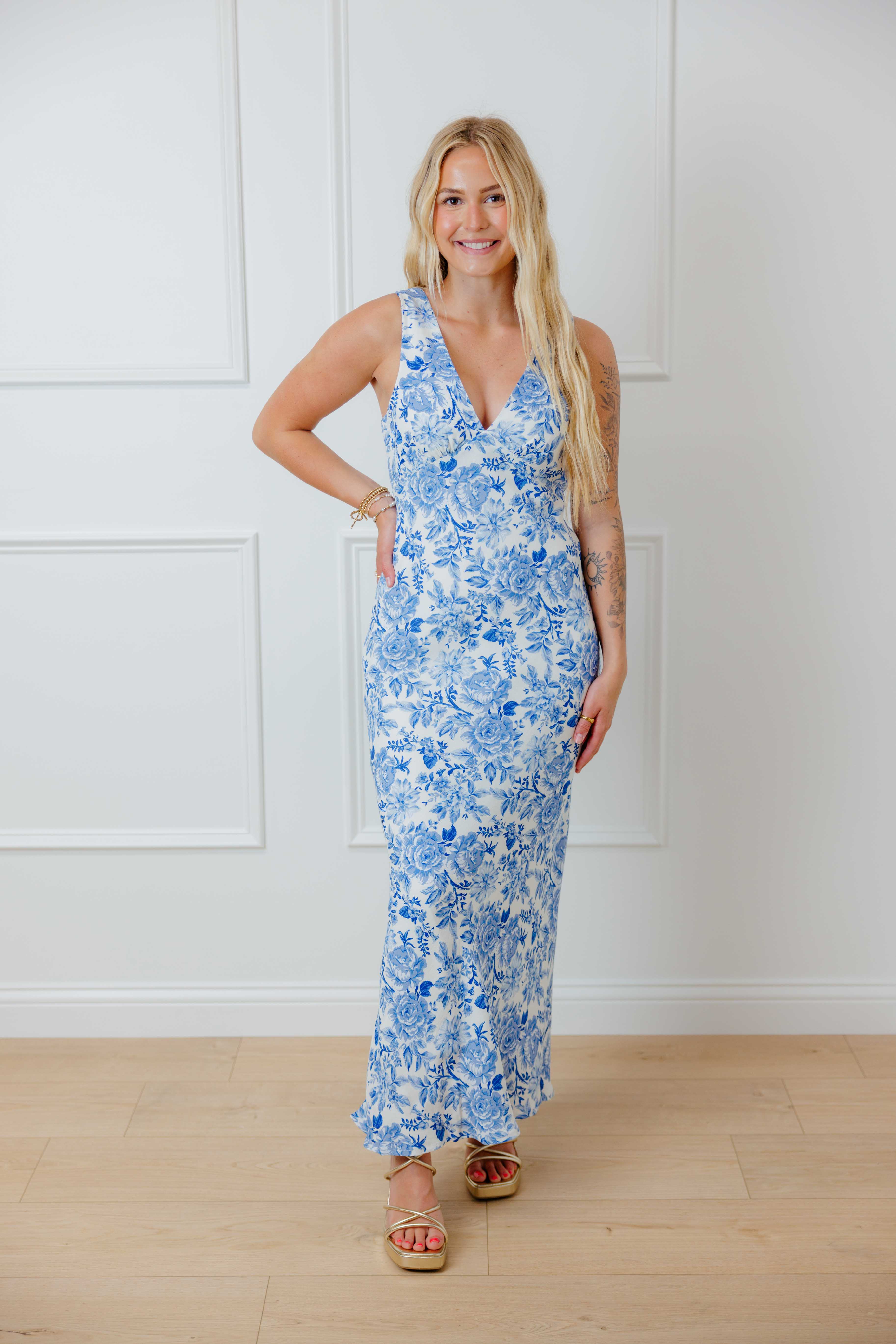 Parisian Blue Midi Dress