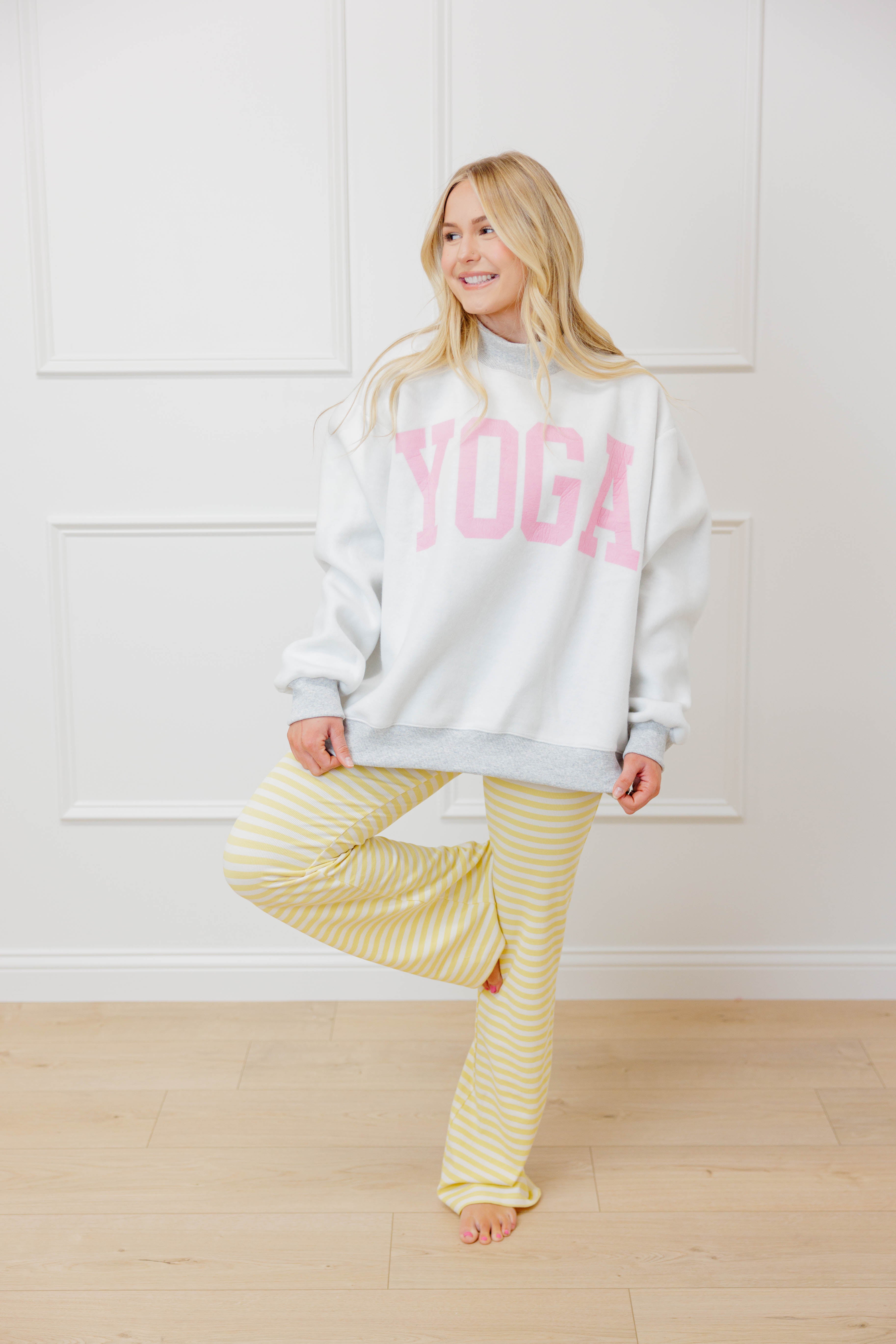 Pink Pilates Reversible Mock Neck Sweatshirt