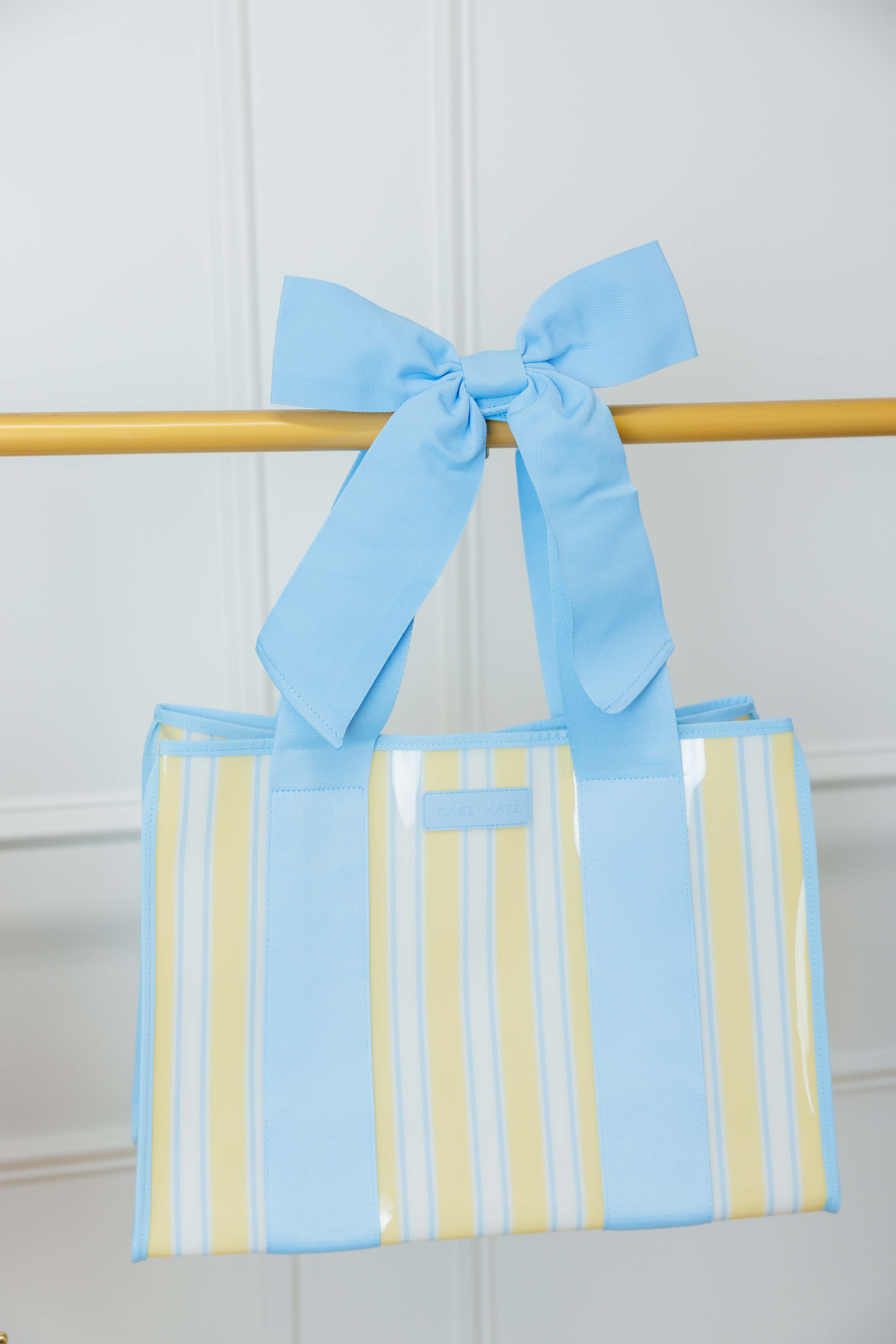 Cabana Stripe Bow Jelly Tote Bag