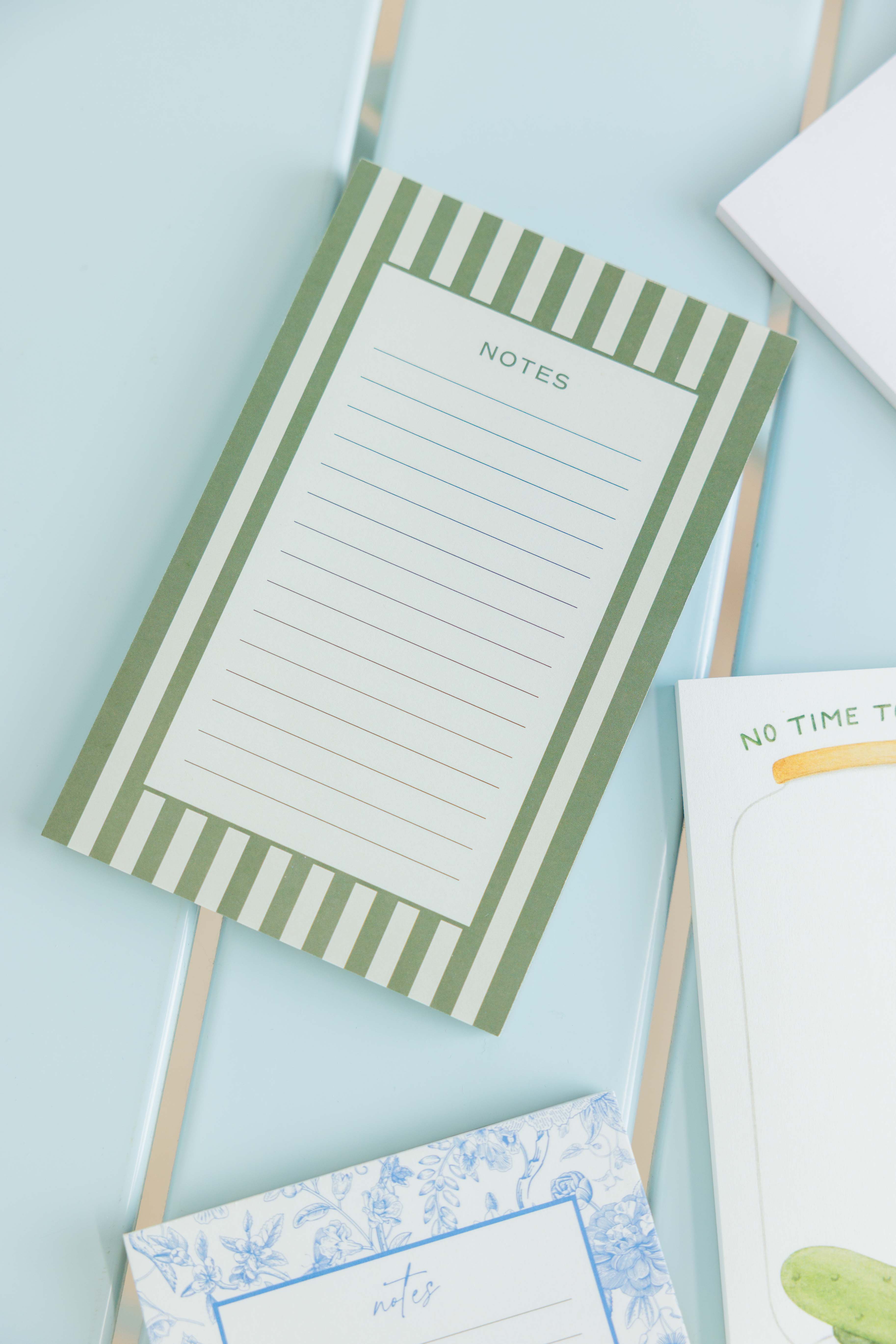 Olive Stripe Notepad