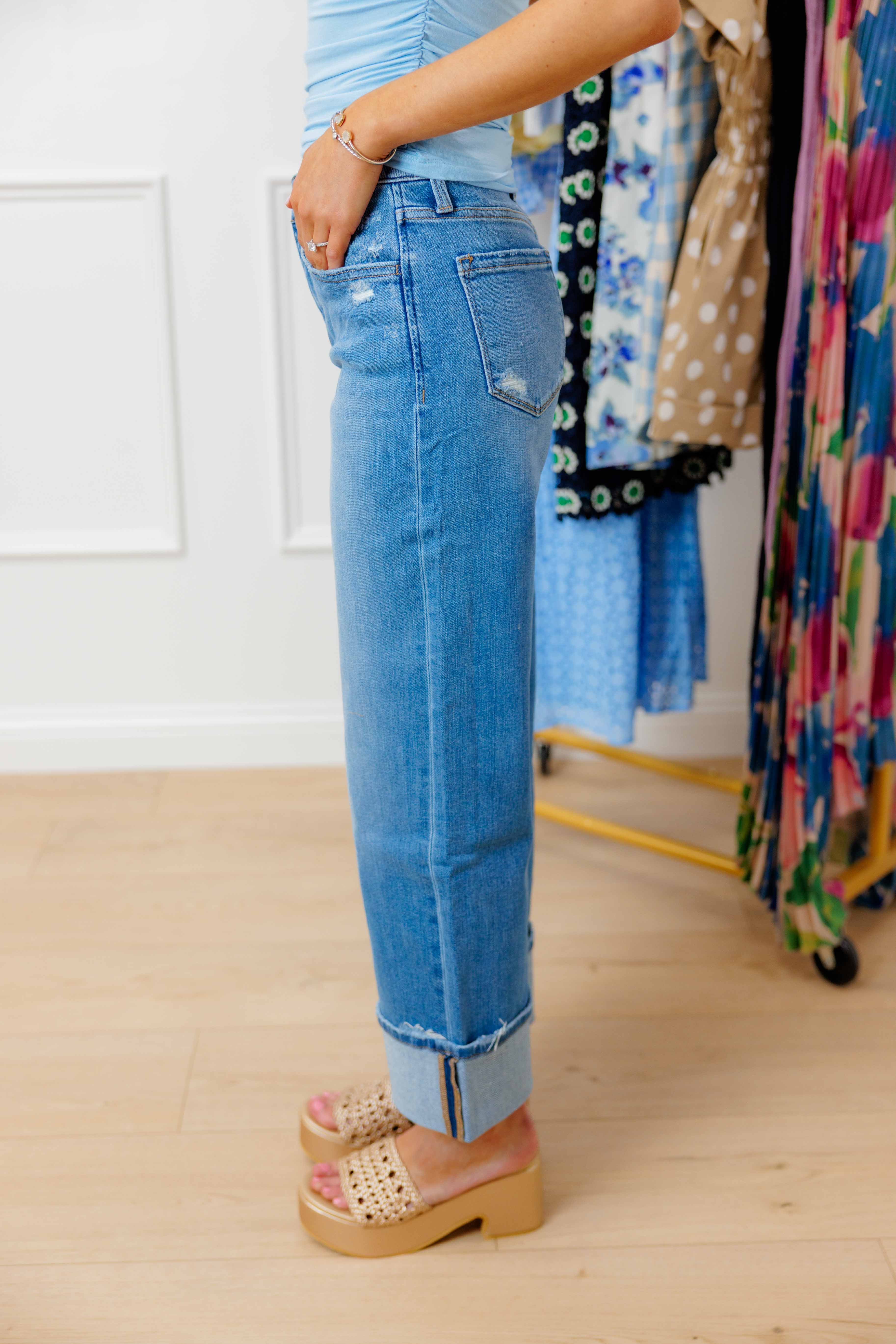 Moor Cuffed Wide Jeans
