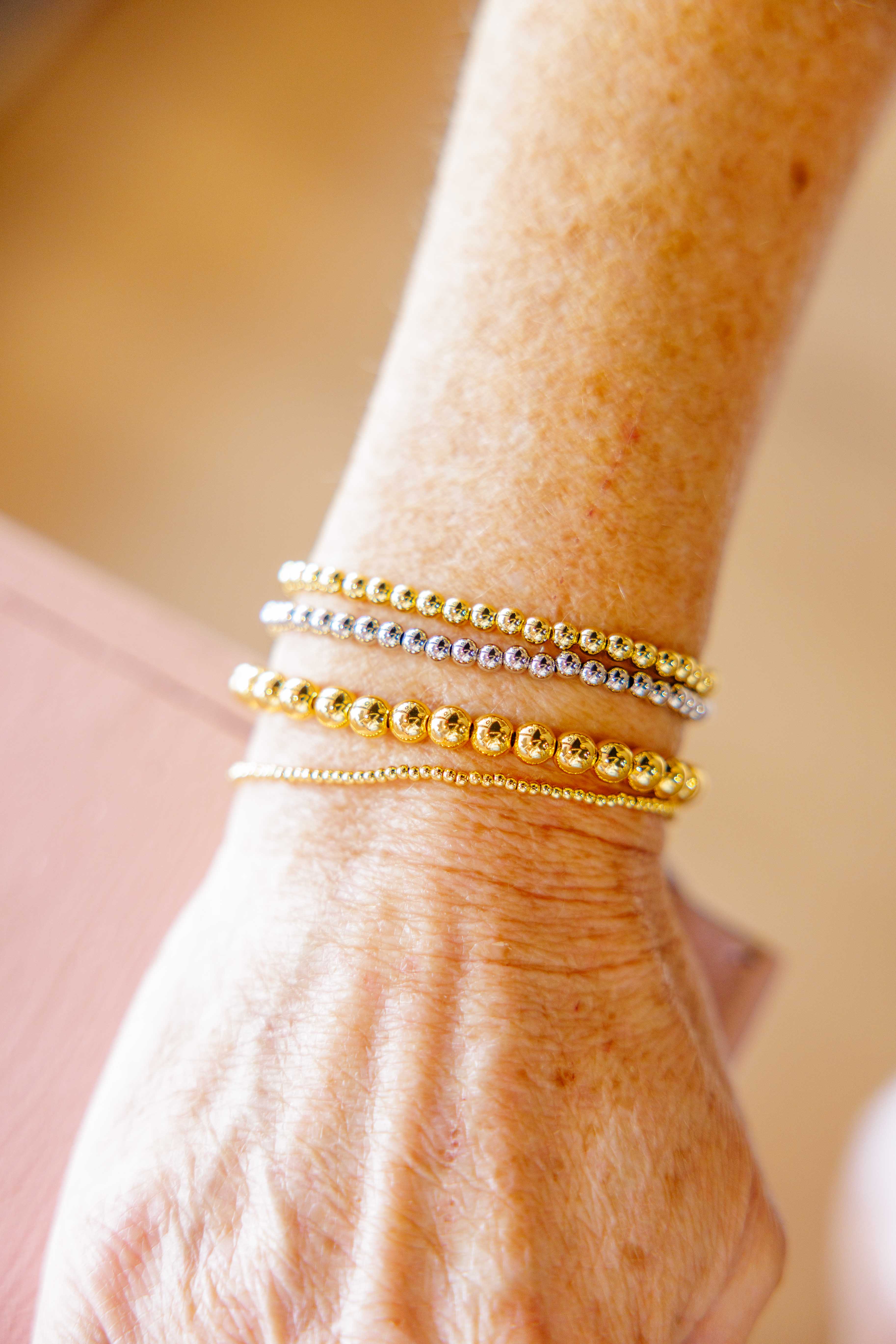 6mm Gold Stretch Bracelet