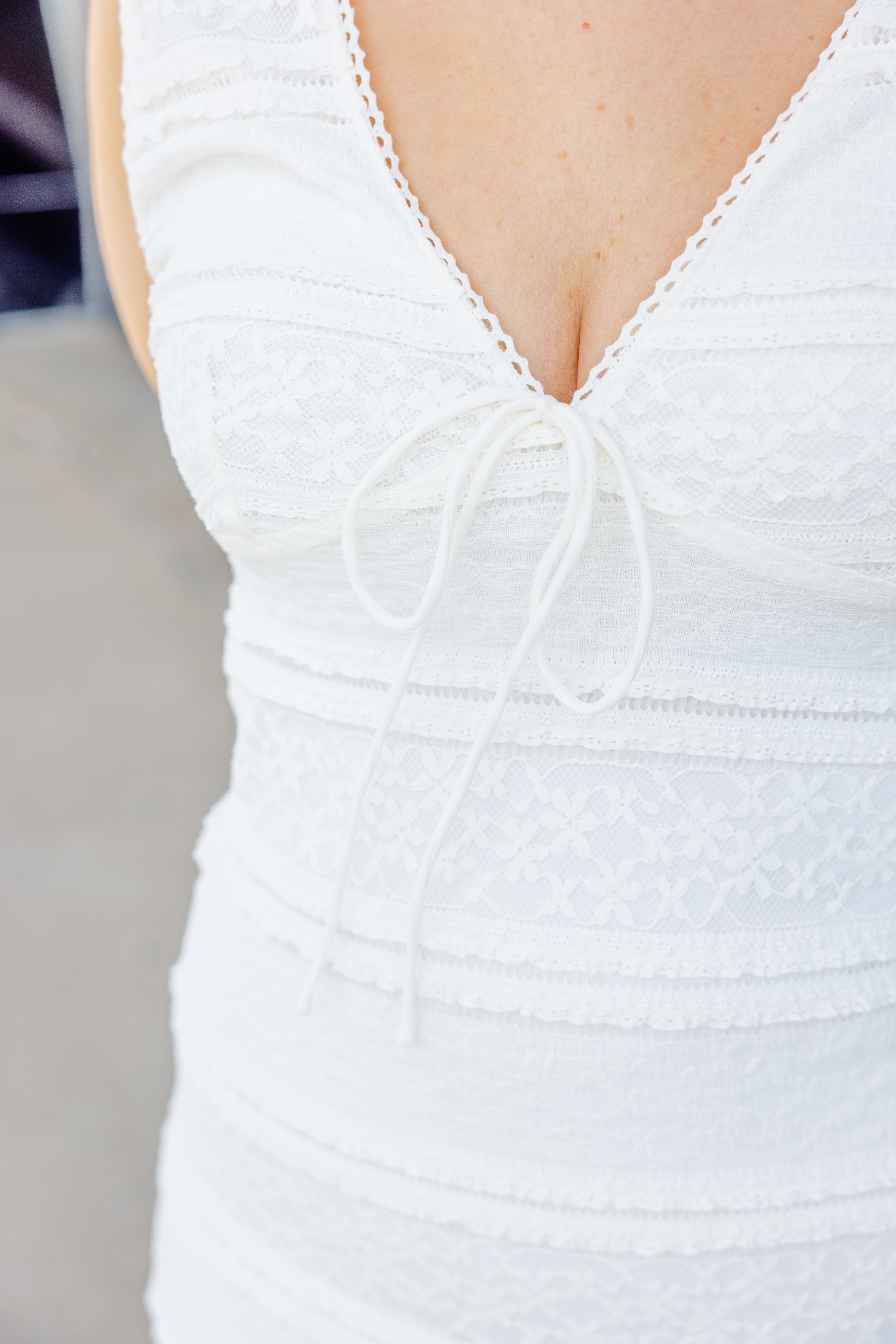 Ivory Lace Midi Dress