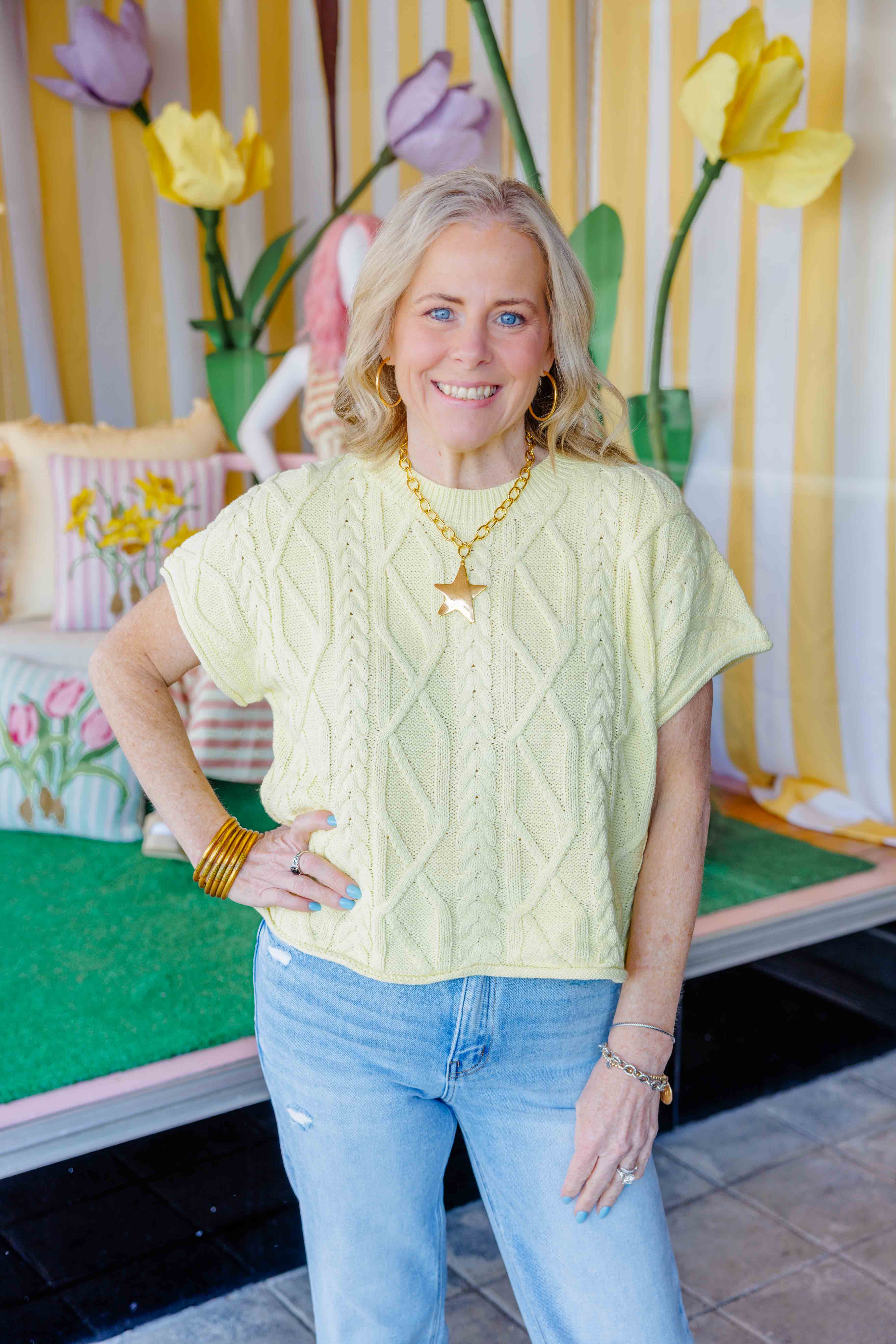 Lemon Short Sleeve Sweater