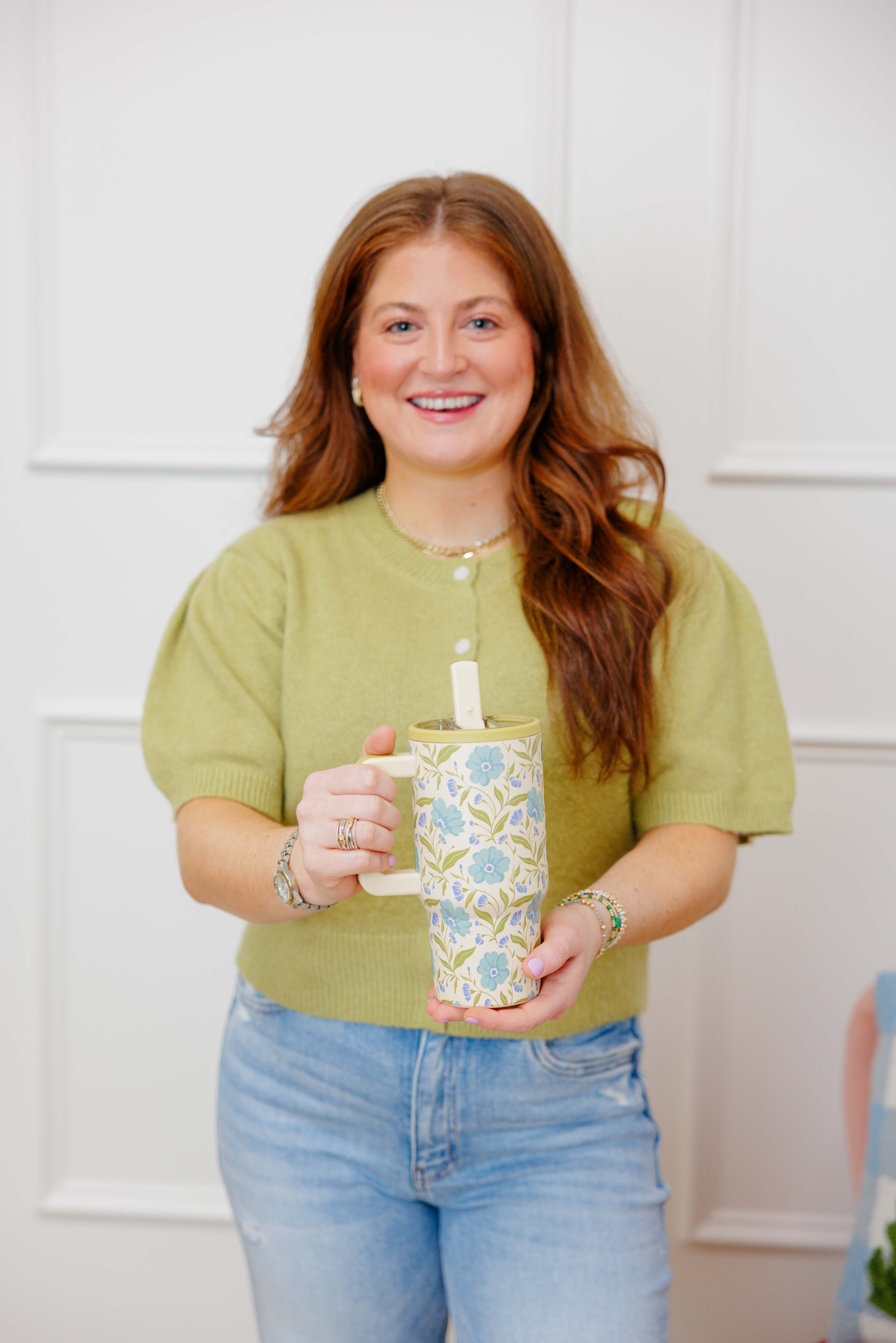 Poppin' Petals Flip Straw Tumbler