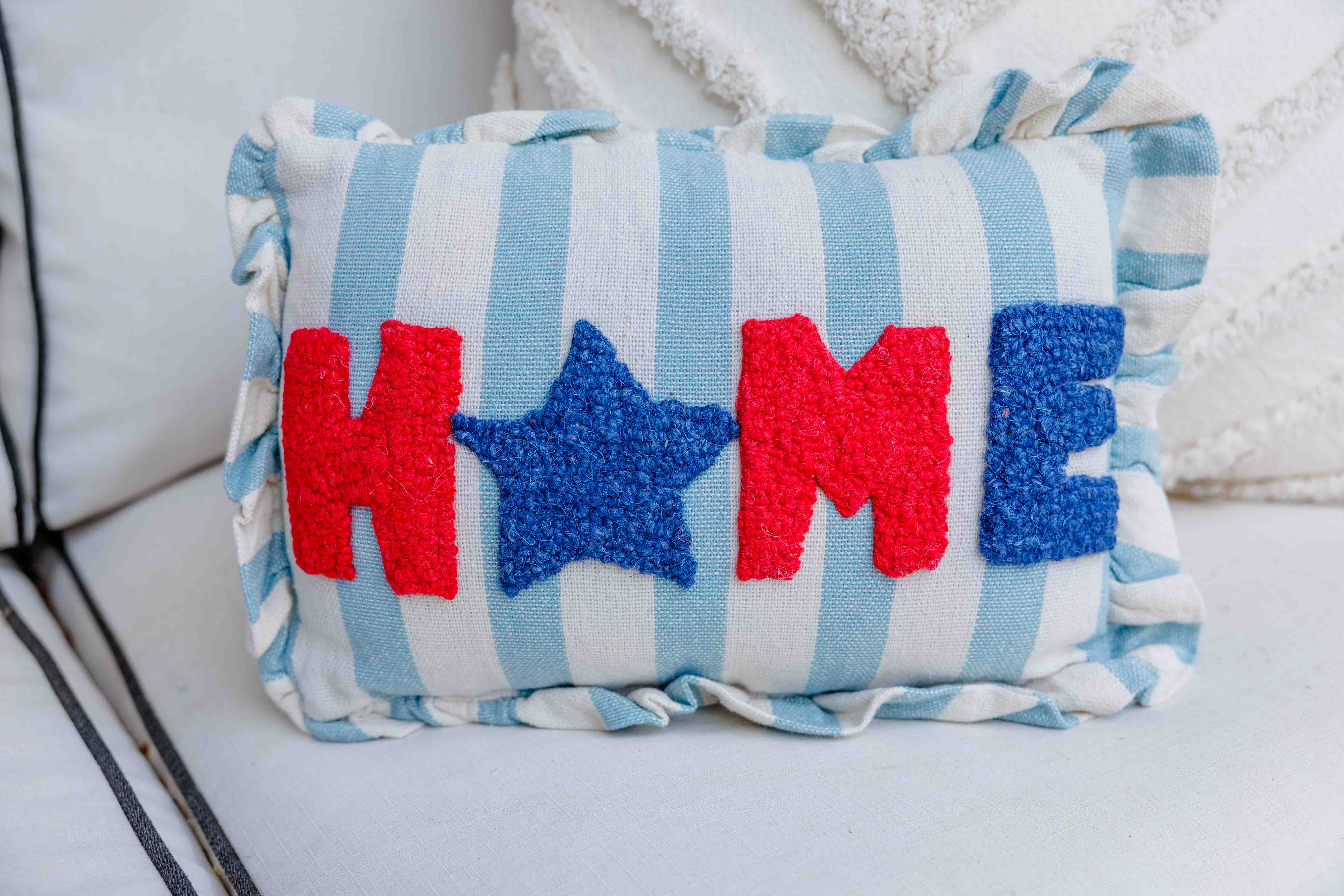 Stripe Home Hook Pillow