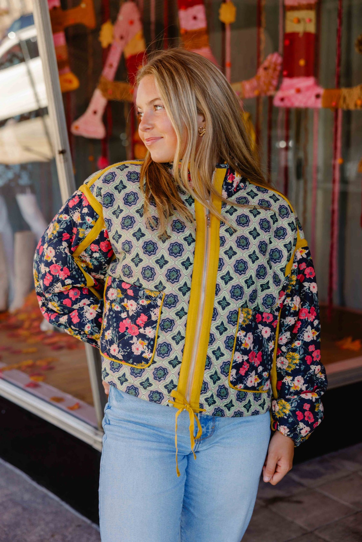 Marigold Floral Rose Jacket