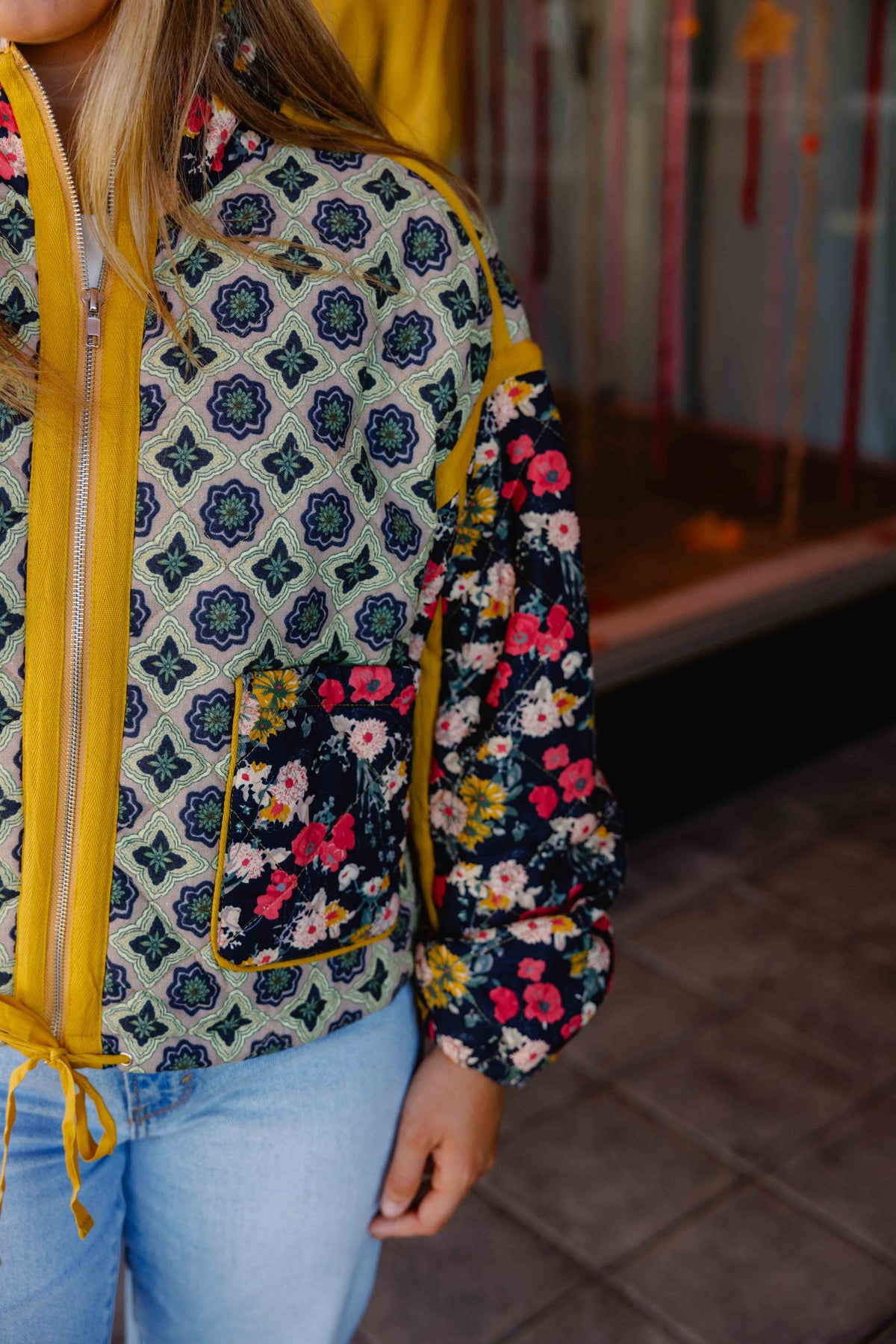 Marigold Floral Rose Jacket