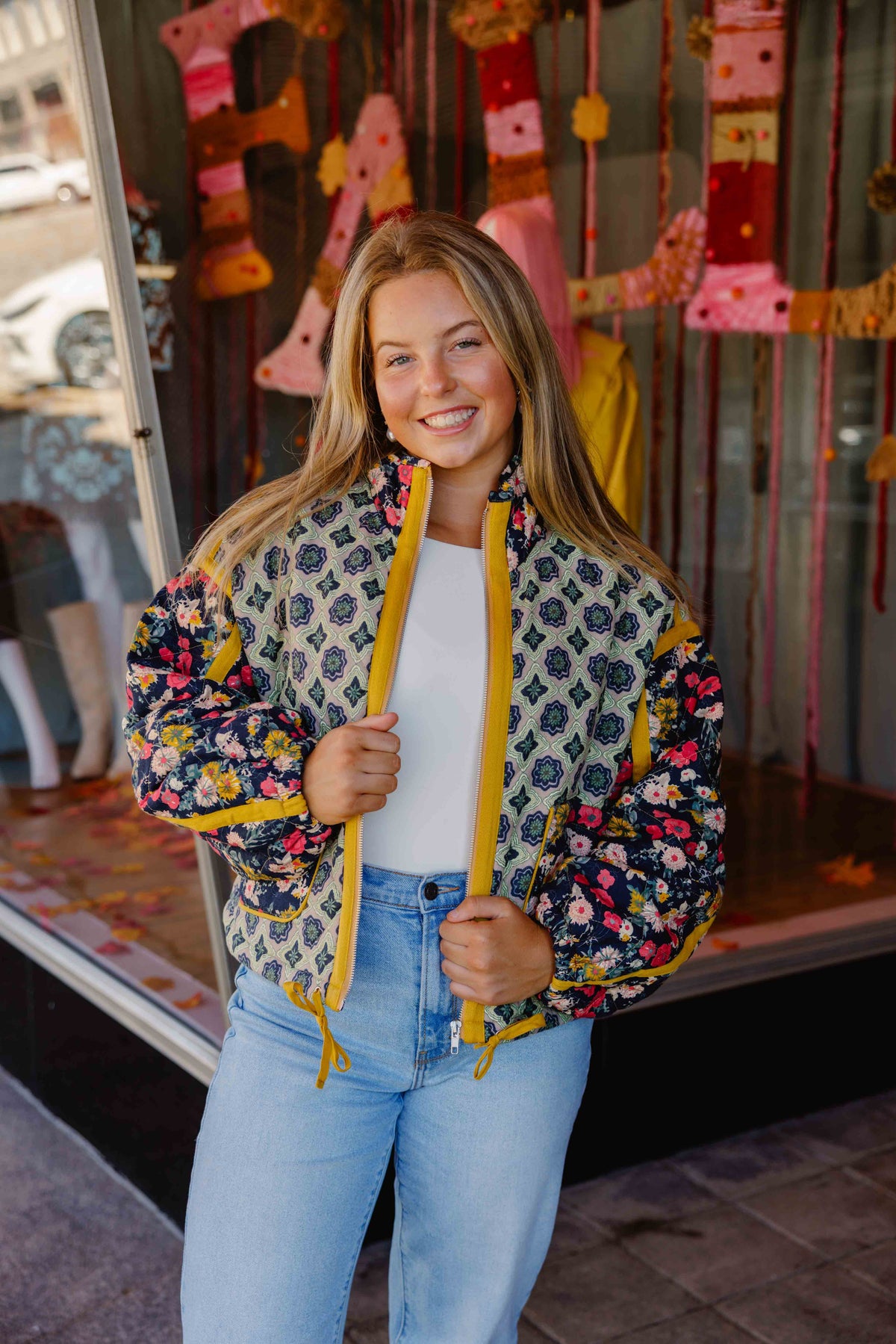 Marigold Floral Rose Jacket