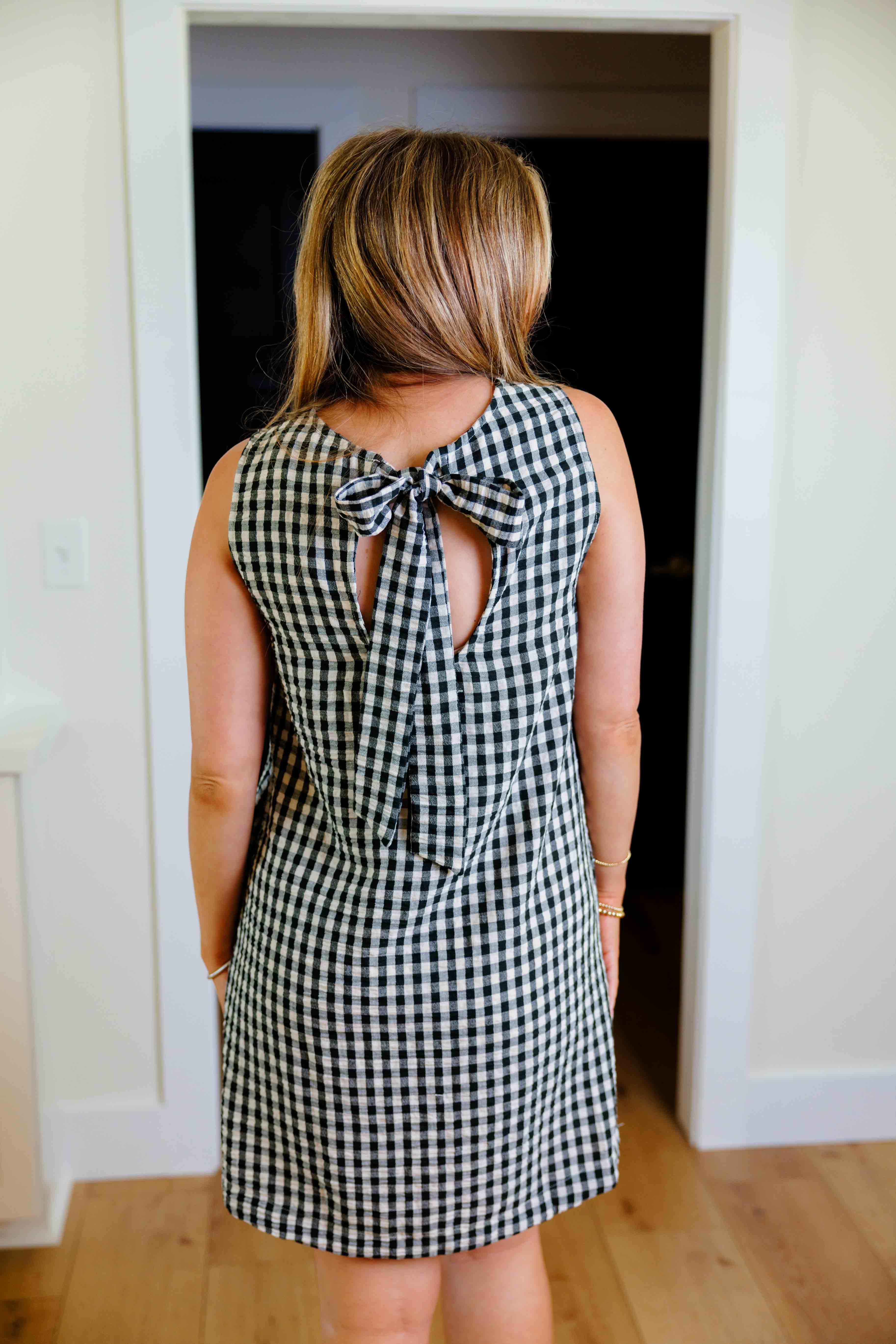 Onyx Gingham Dress